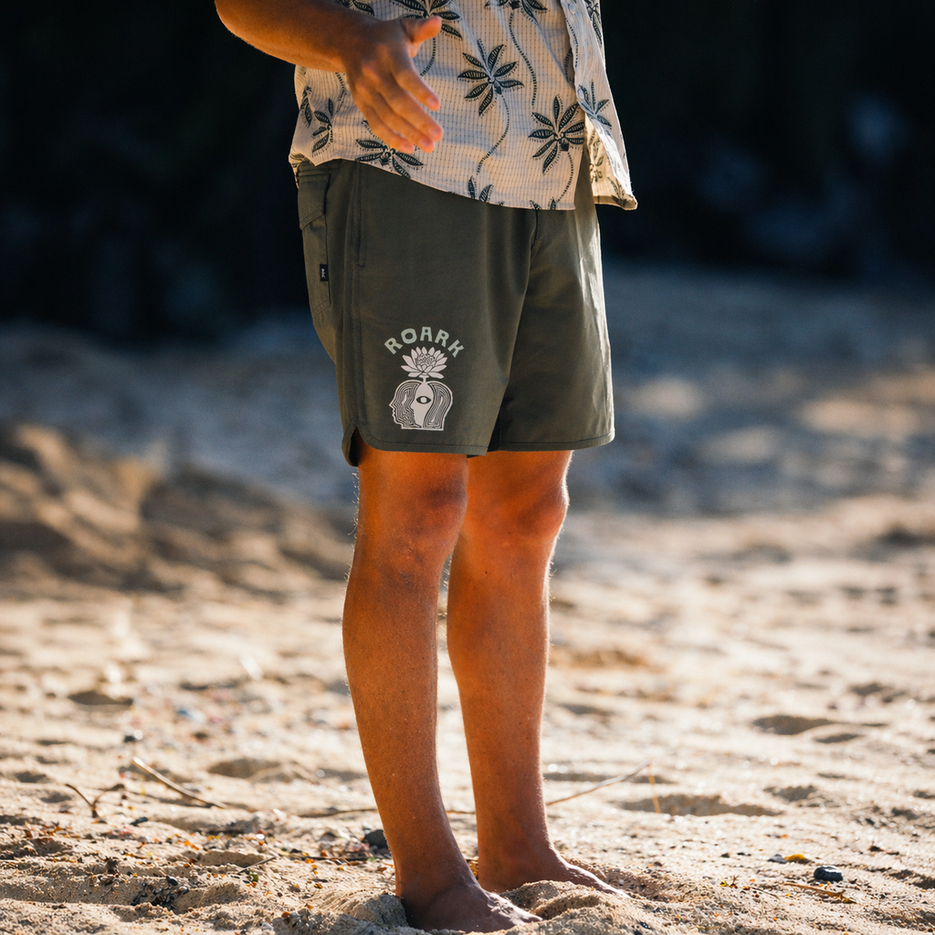 Chiller Scallop 17' Boardshorts - Militärisch