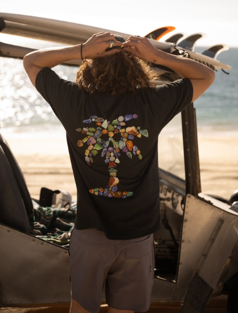 Opal Palm Premium-T-Shirt - Schwarz