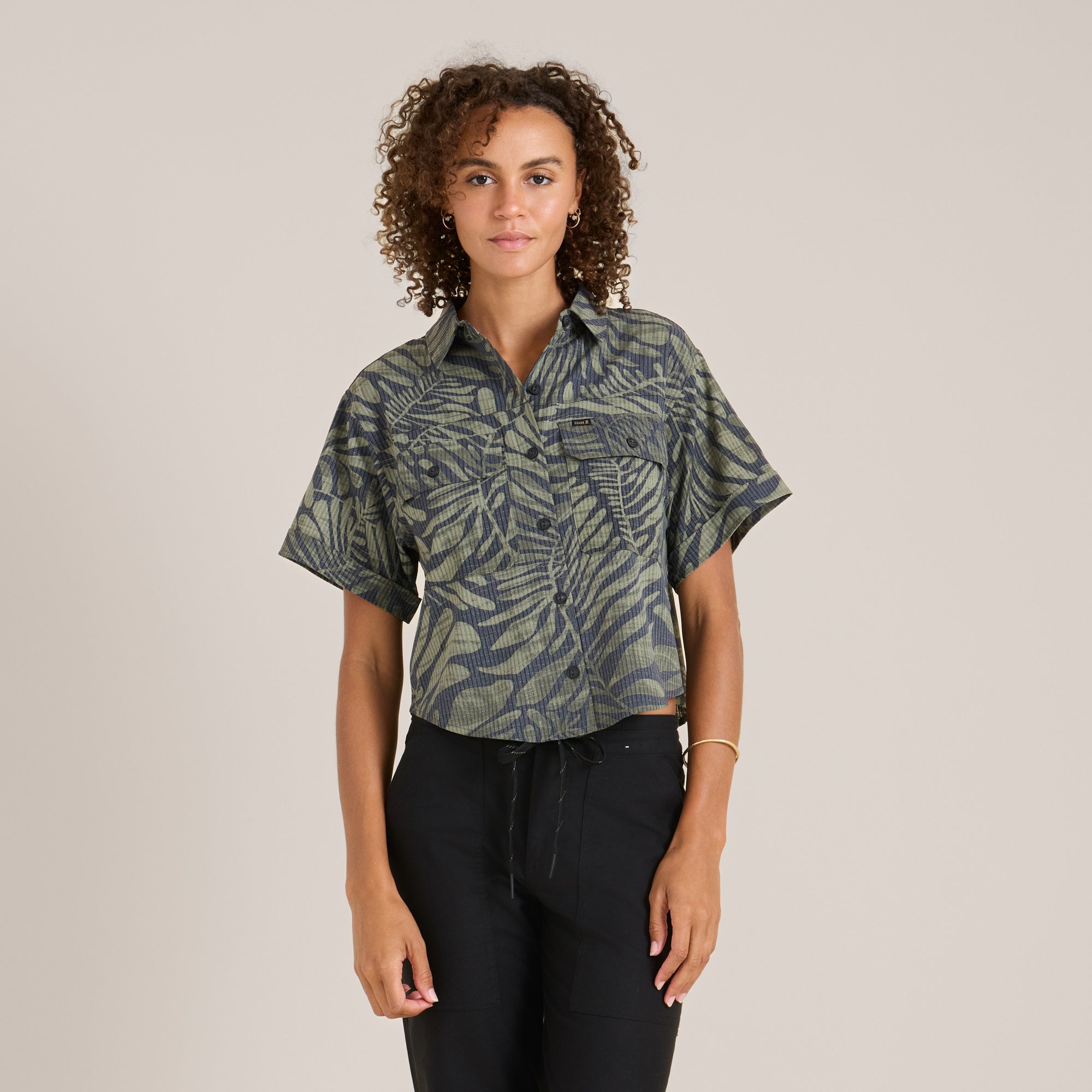 Bless Up Kurz geschnitten Button Up Shirt für Dark Military