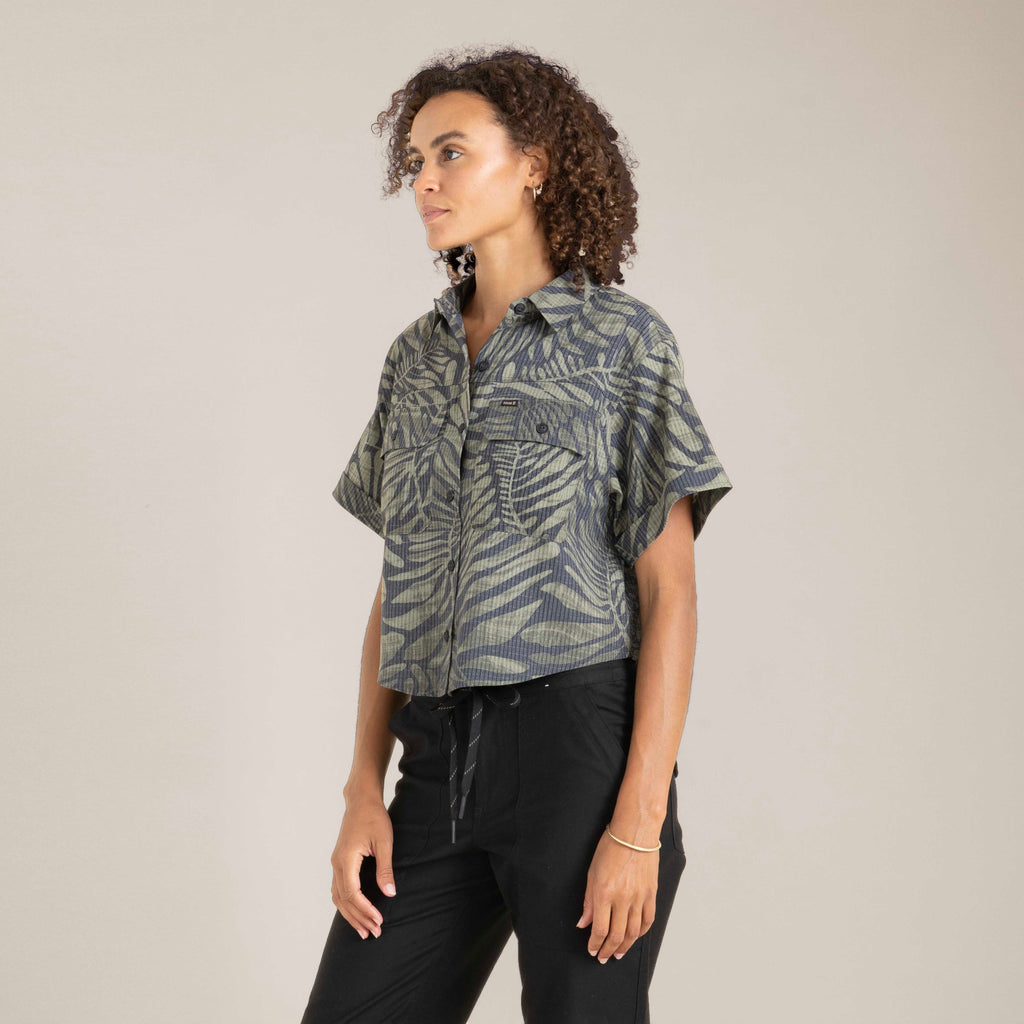 Bless Up Kurz geschnitten Button Up Shirt für Dark Military