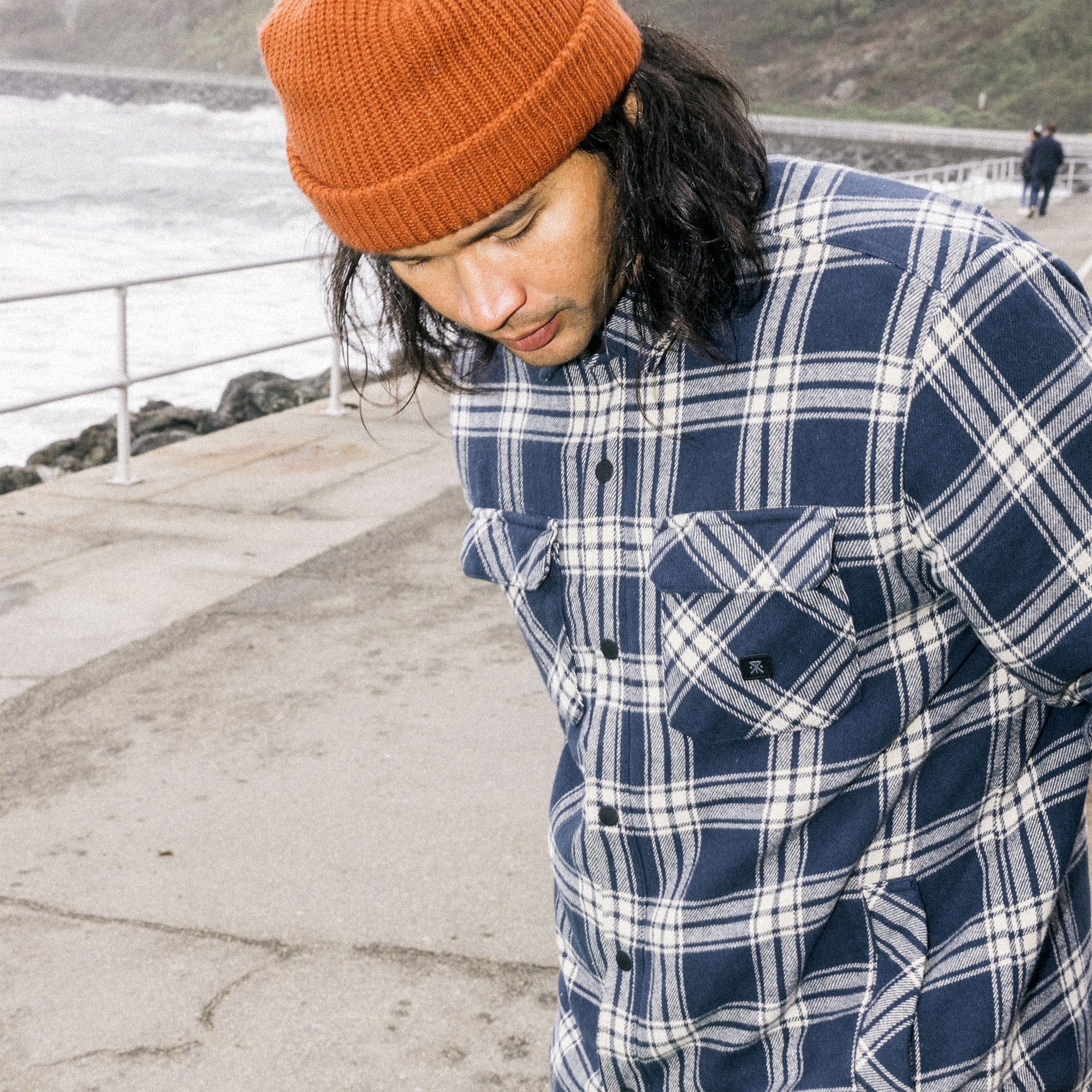 Backwoods Overshirt Jacke Flannel für Marineblau
