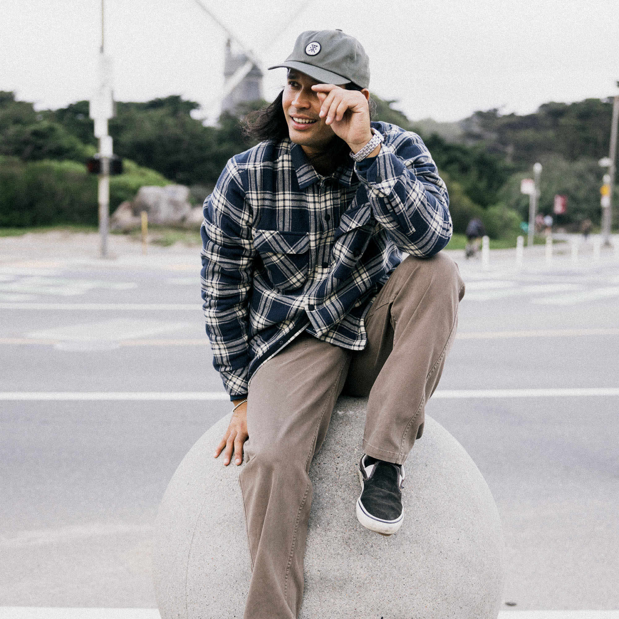 Backwoods Overshirt Jacke Flannel für Marineblau