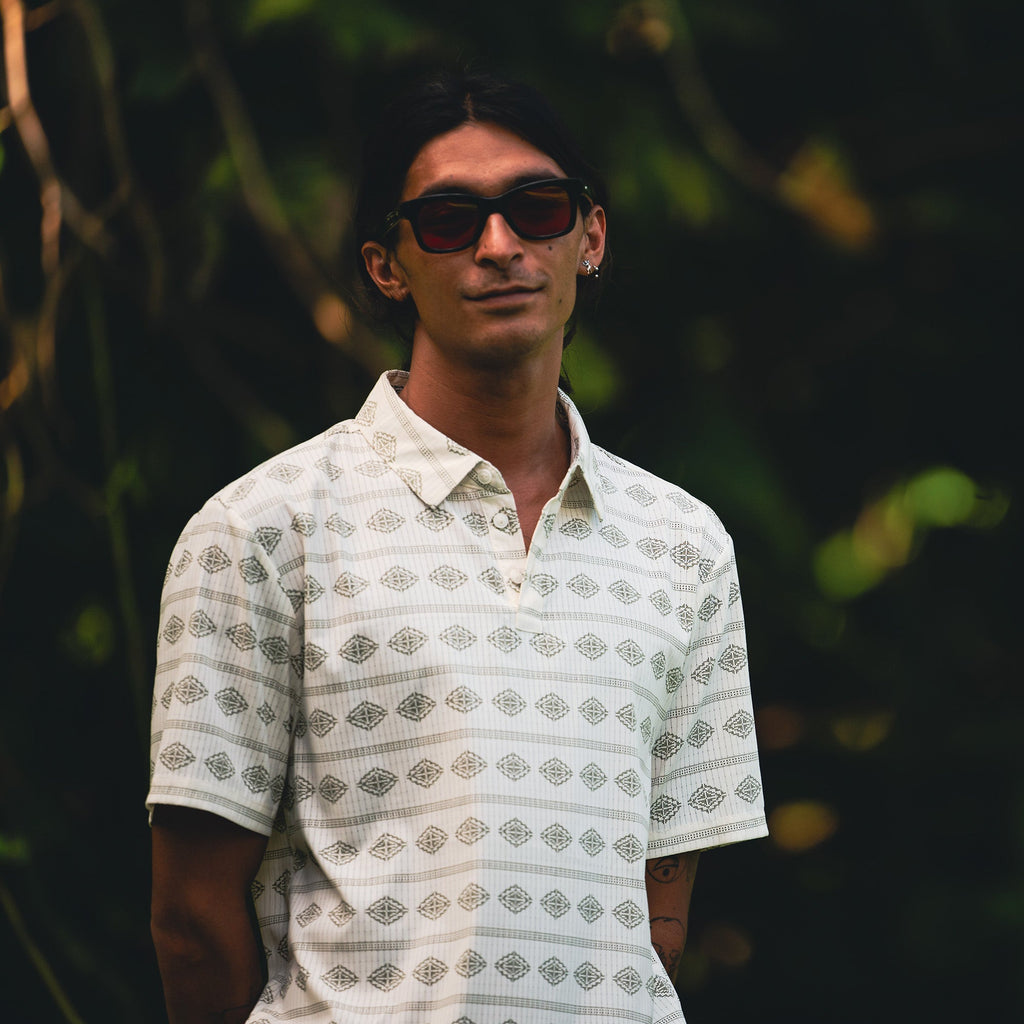 Bless Up Breathable Stretch Polo Shirt - Unbleached