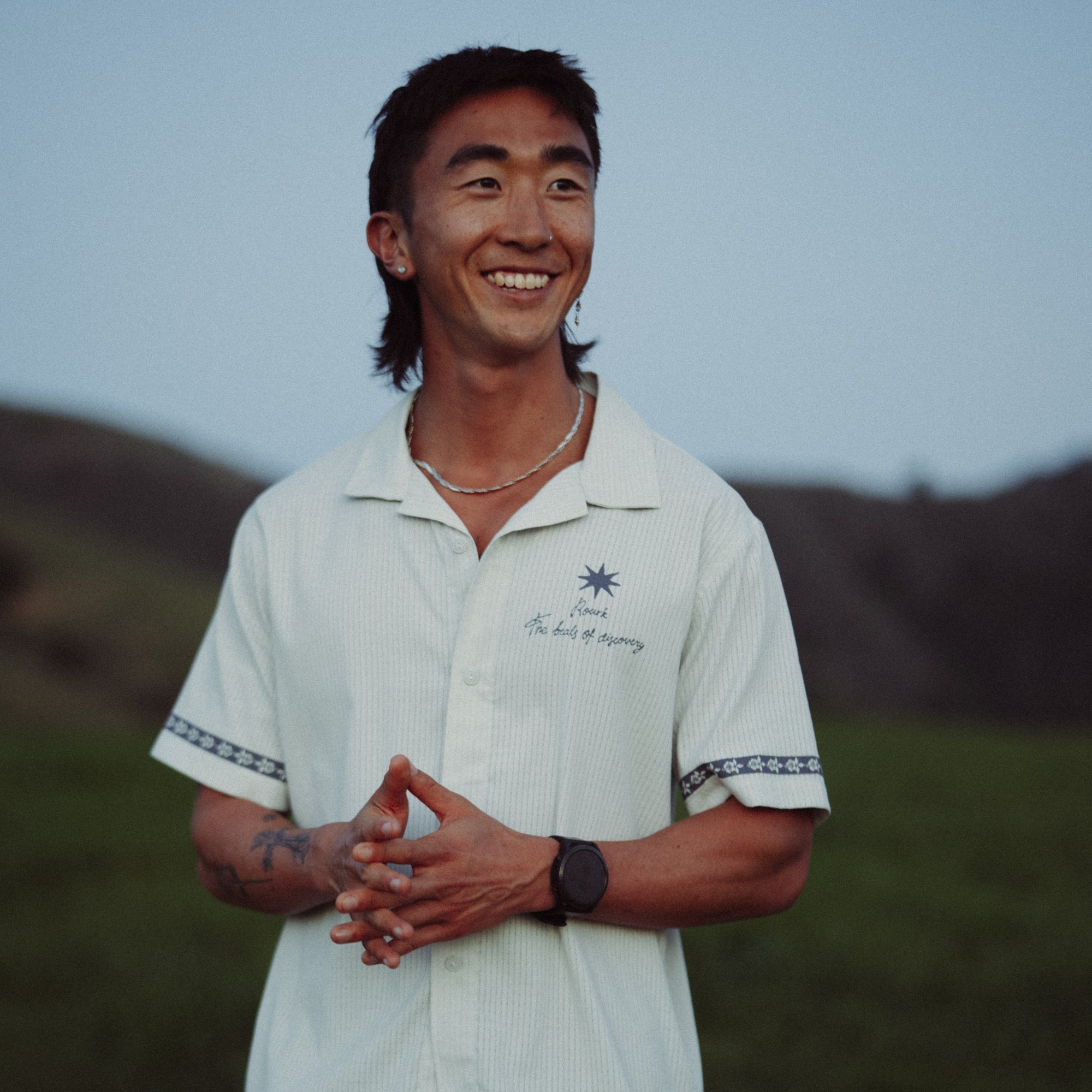 Bless Up Trail Button Up Shirt - Silber