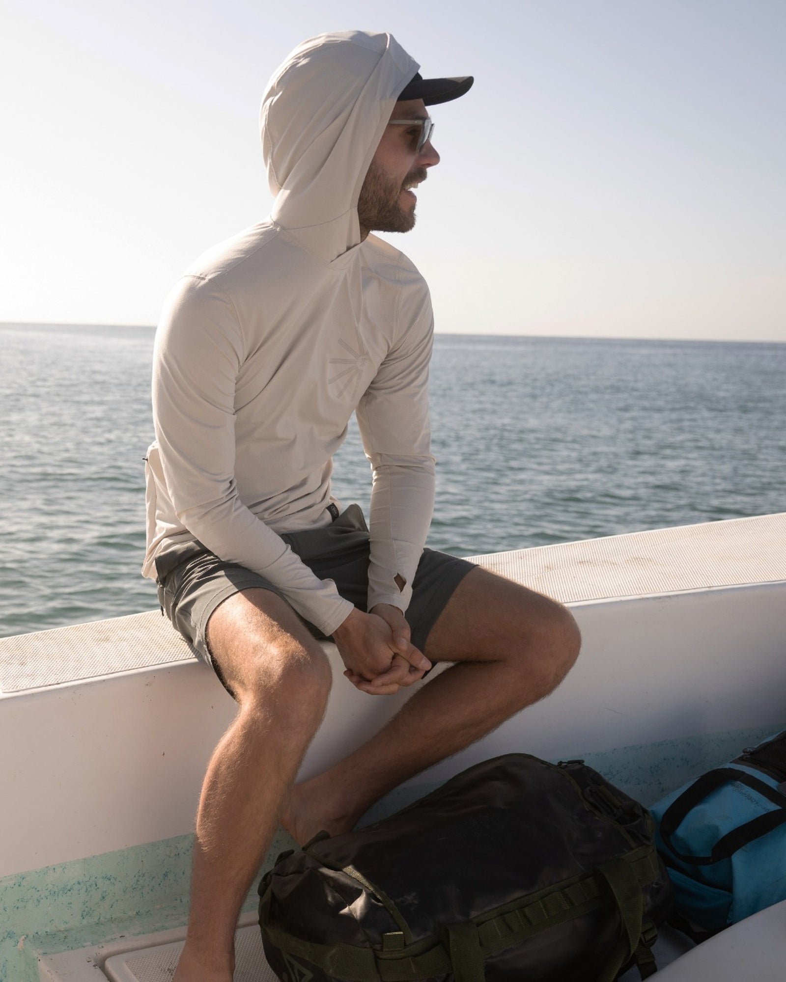 Venture UPF Kapuzenpullover - Cremeweiß
