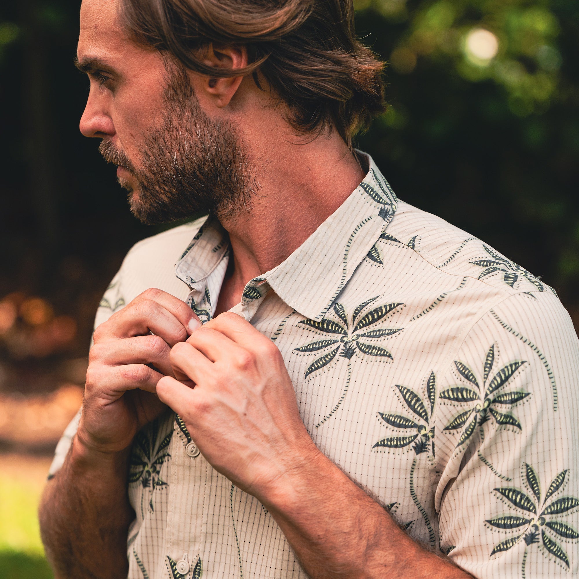 Bless Up Atmungsaktives Stretch-Shirt - Fossil Print