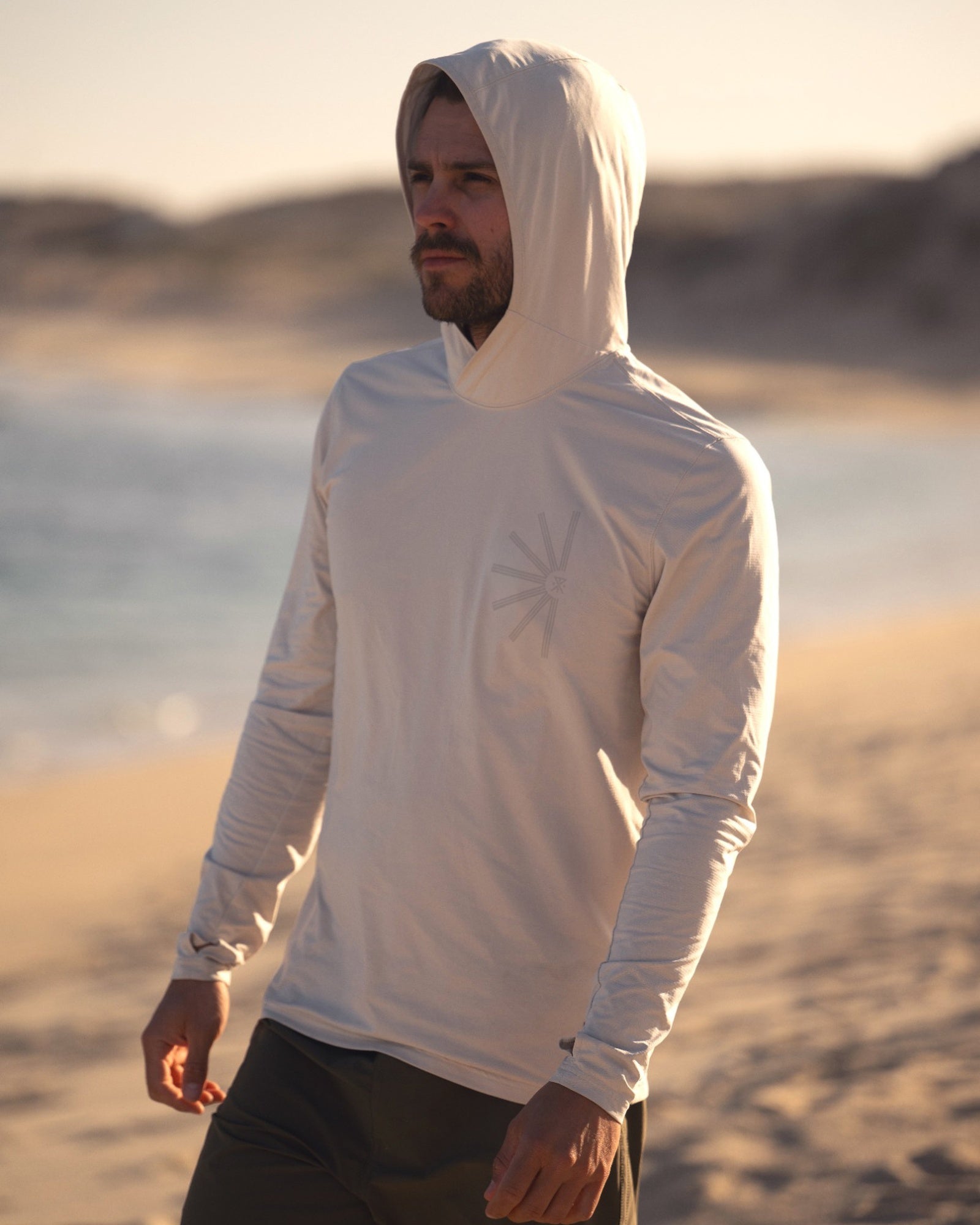 Venture UPF Kapuzenpullover - Cremeweiß