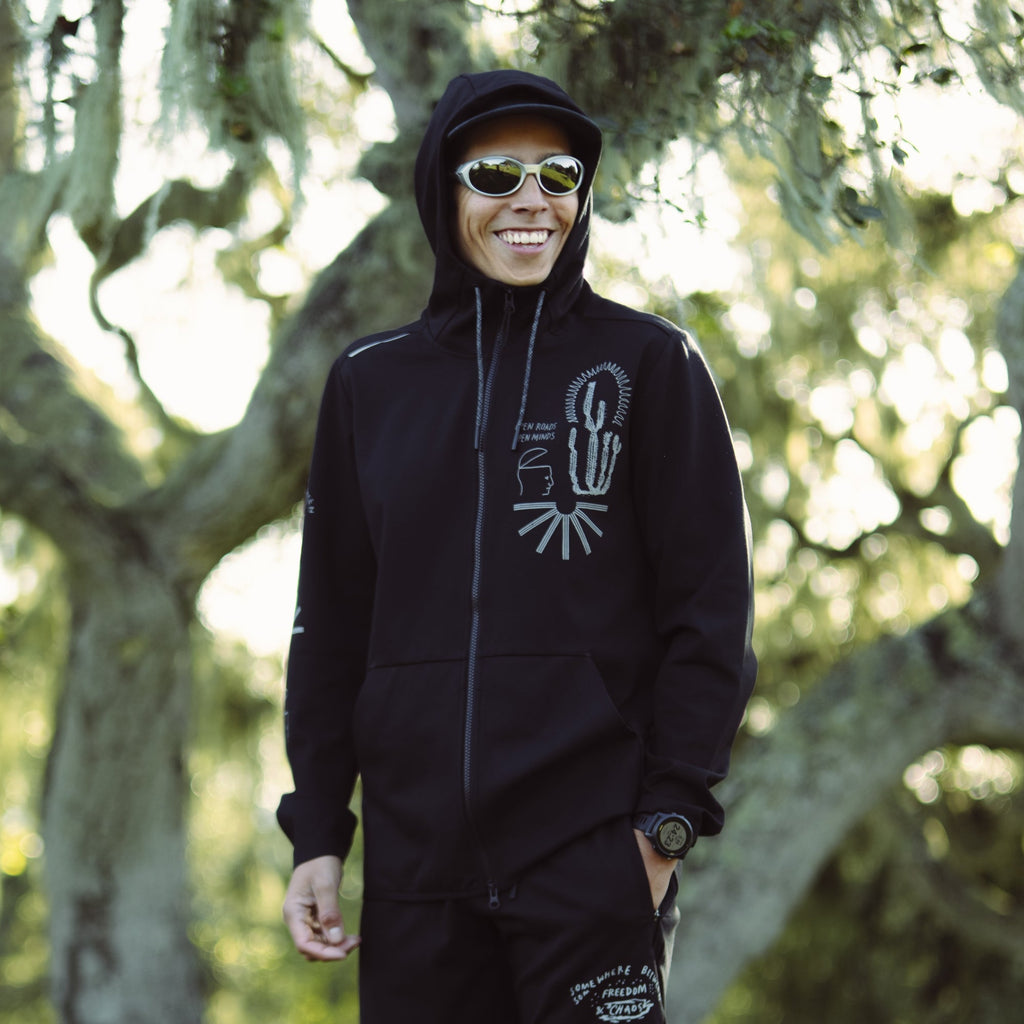 El Morro Zip Fleece 2.0 Kapuzenpullover - Schwarz