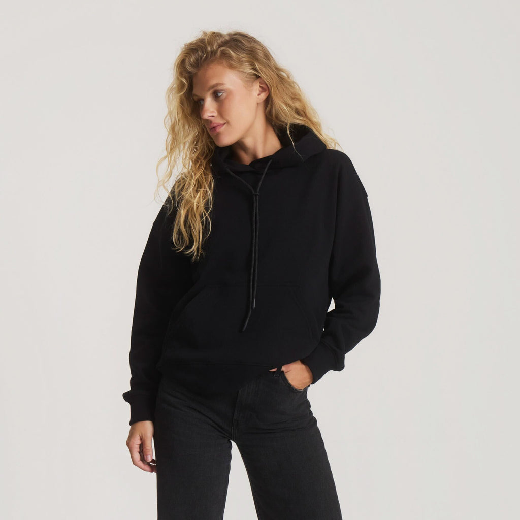 Bolo Fleece Kapuzenpullover — Schwarz