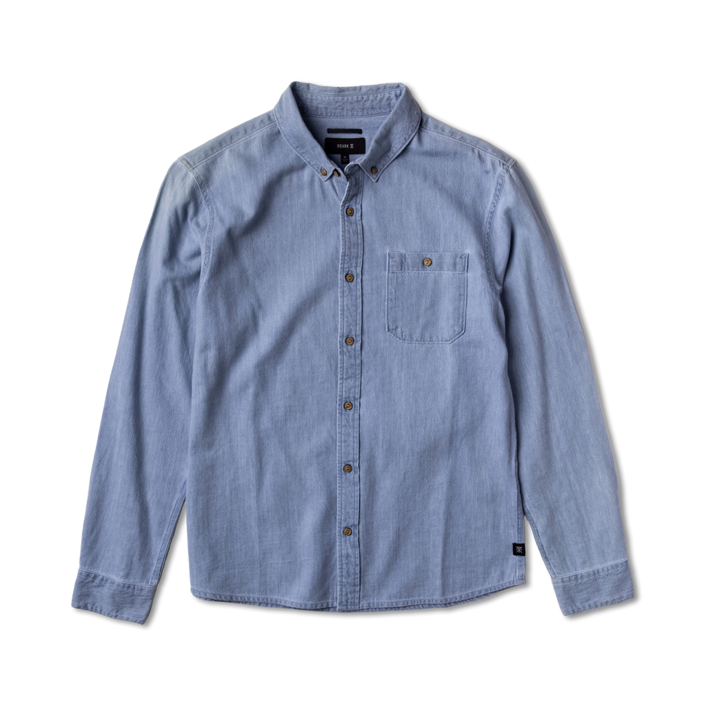 Scholar Chambray Button Up Shirt - Bleached