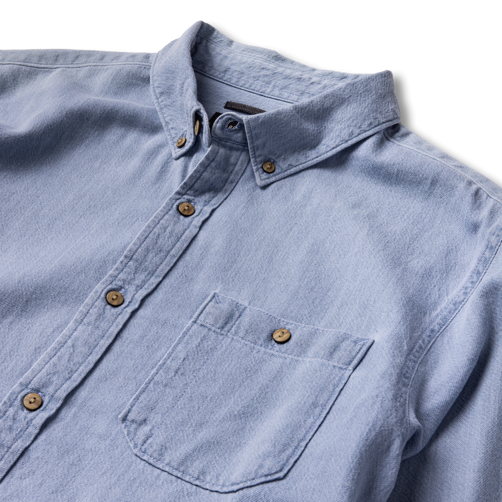 Scholar Chambray Button Up Shirt - Bleached