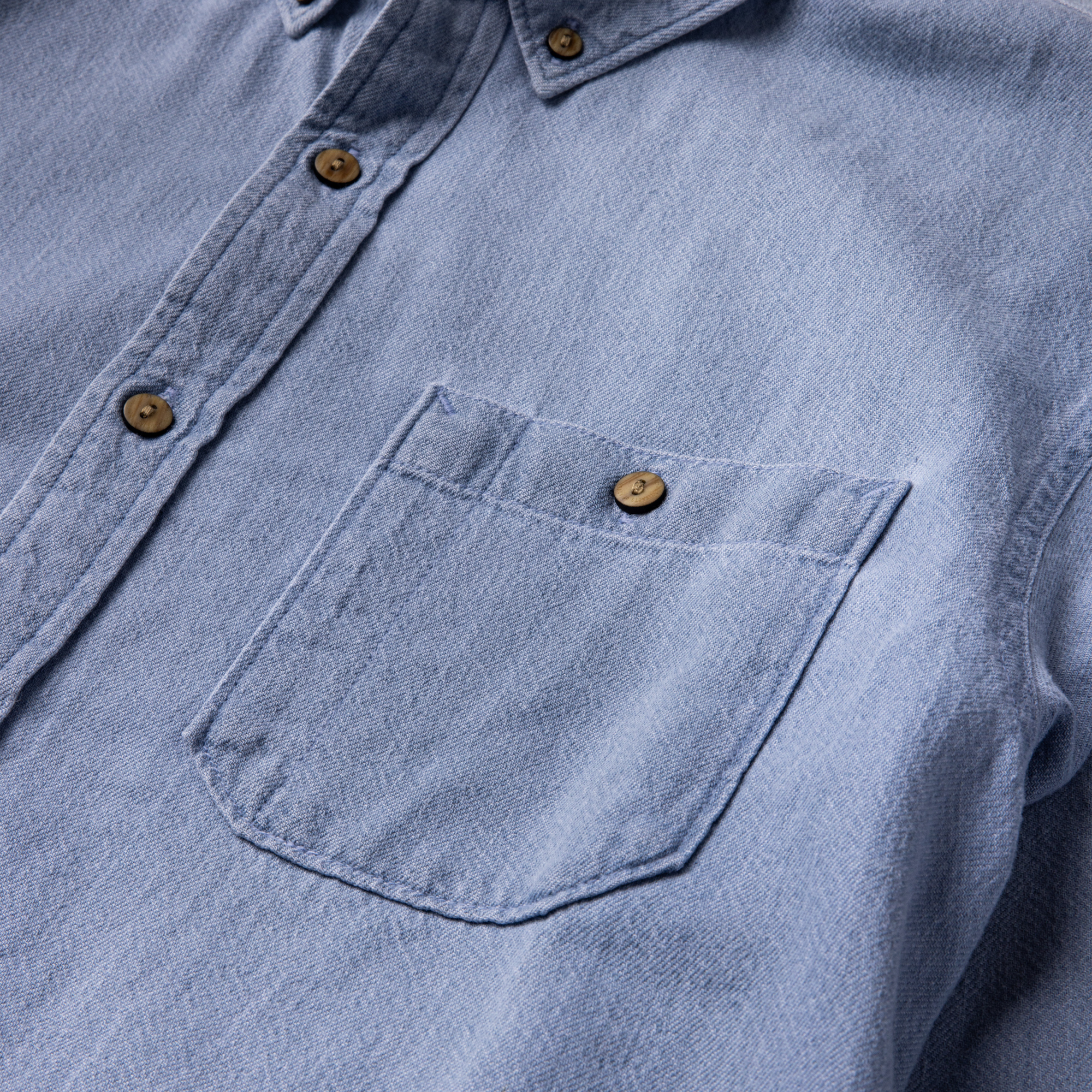 Scholar Chambray Button Up Shirt - Bleached