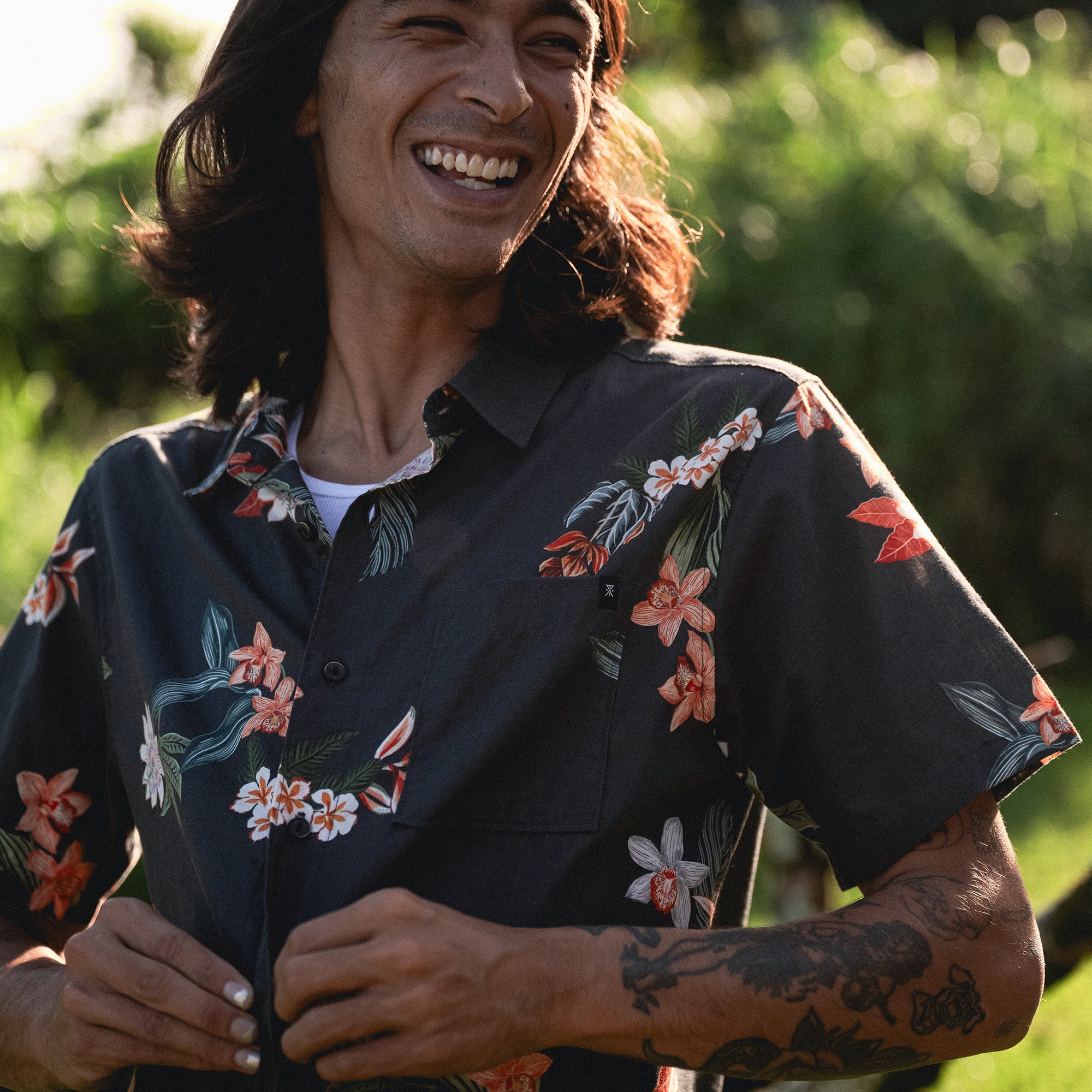 Journey Kurzarm Button Up Shirt für Onyx