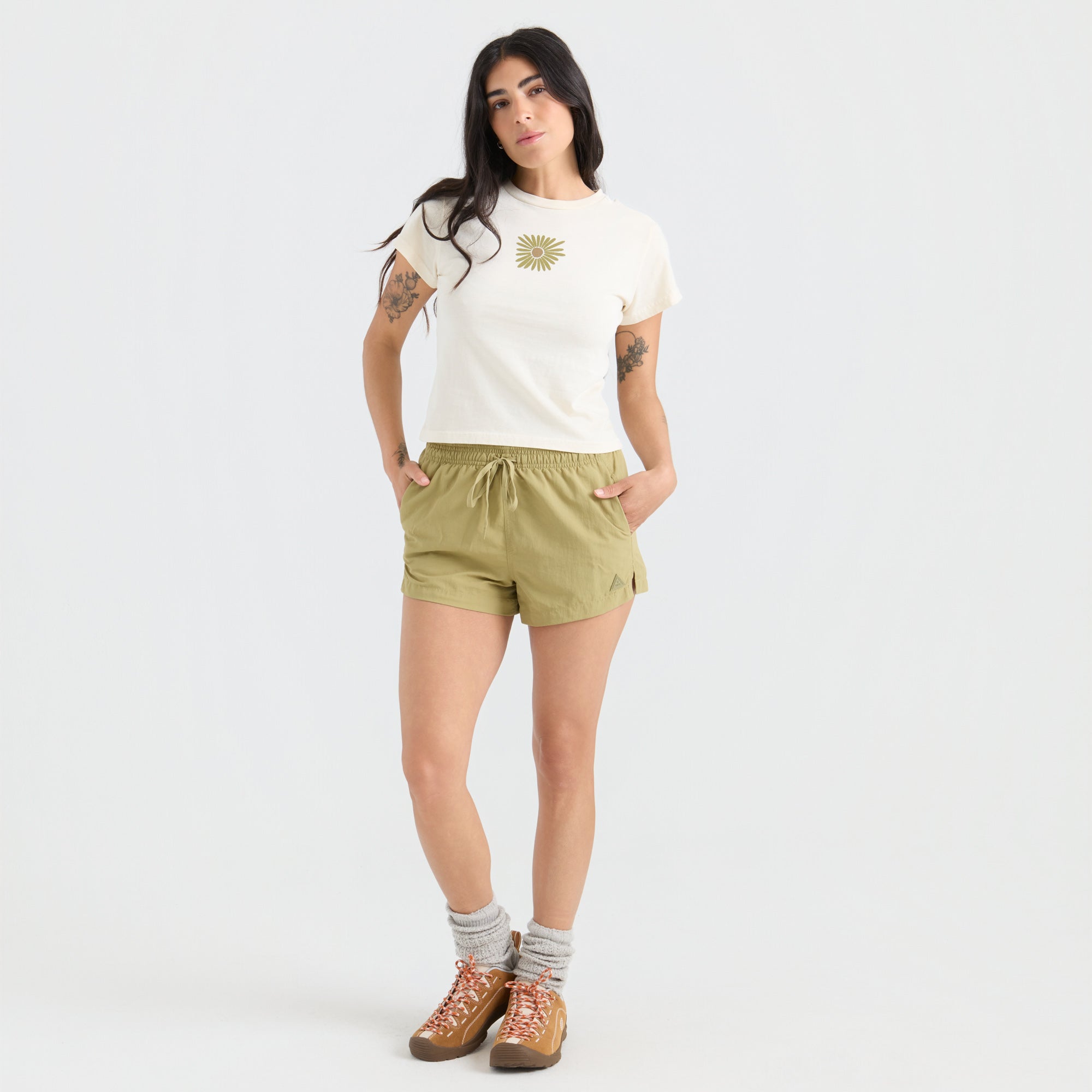 Blume Muse Premium-T-Shirt - Knochen