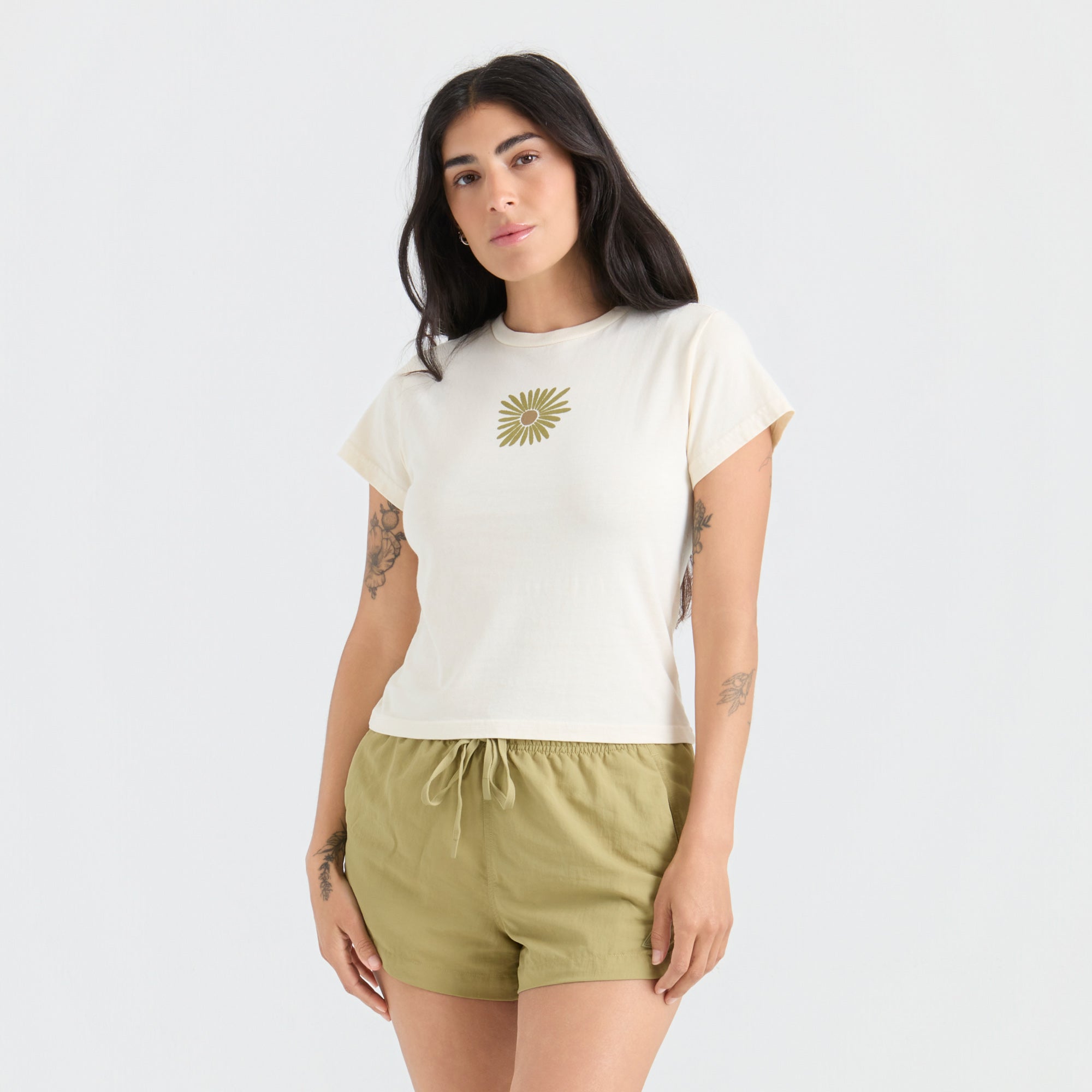 Blume Muse Premium-T-Shirt - Knochen