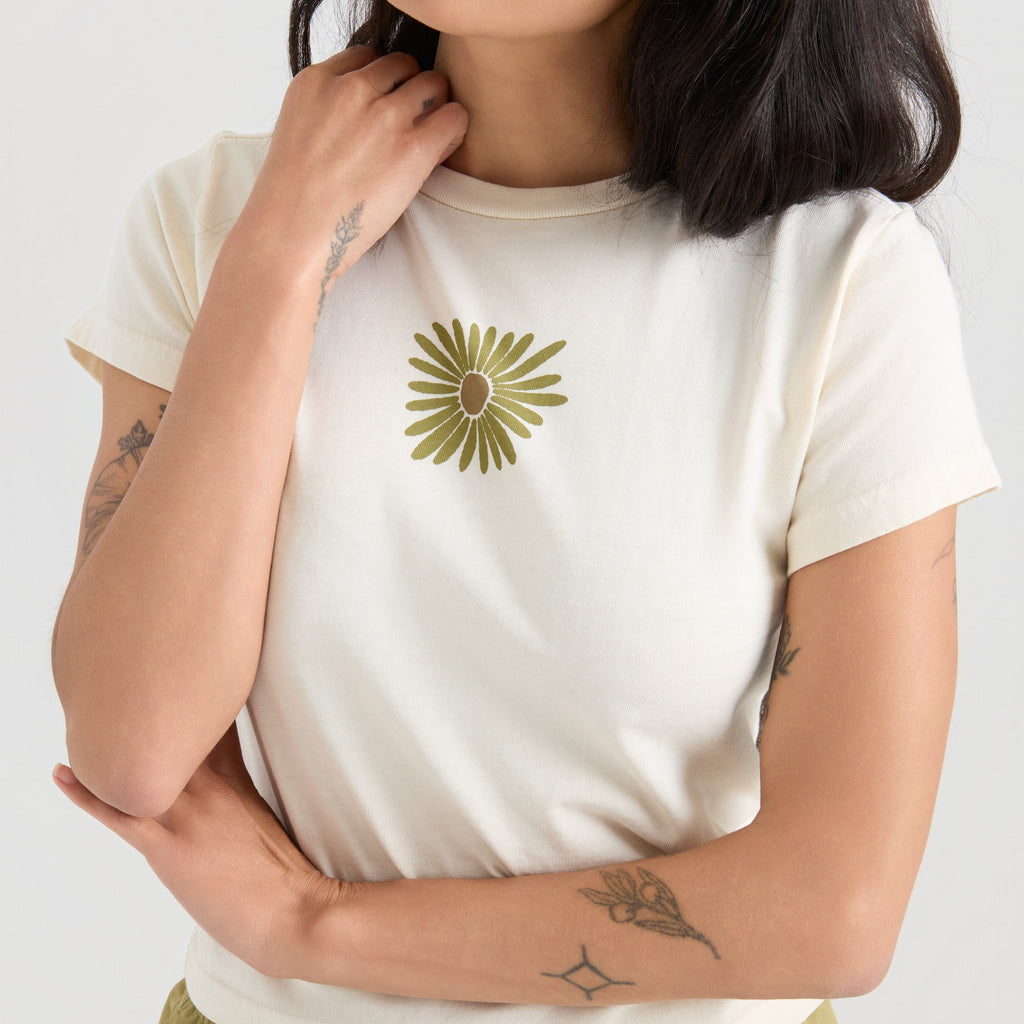 Blume Muse Premium-T-Shirt - Knochen