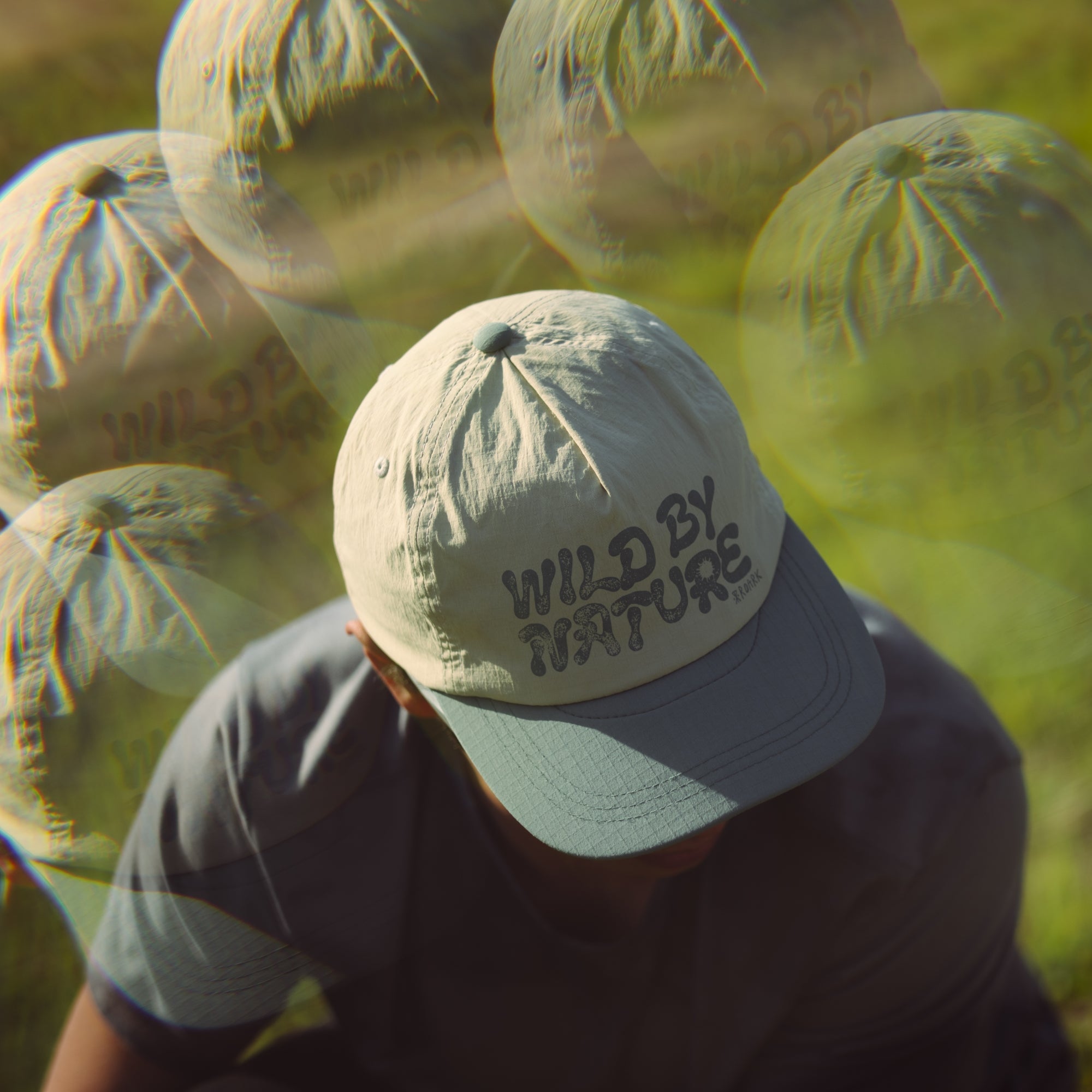 Mathis 5 Panel Strapback Hat - Haferflocken