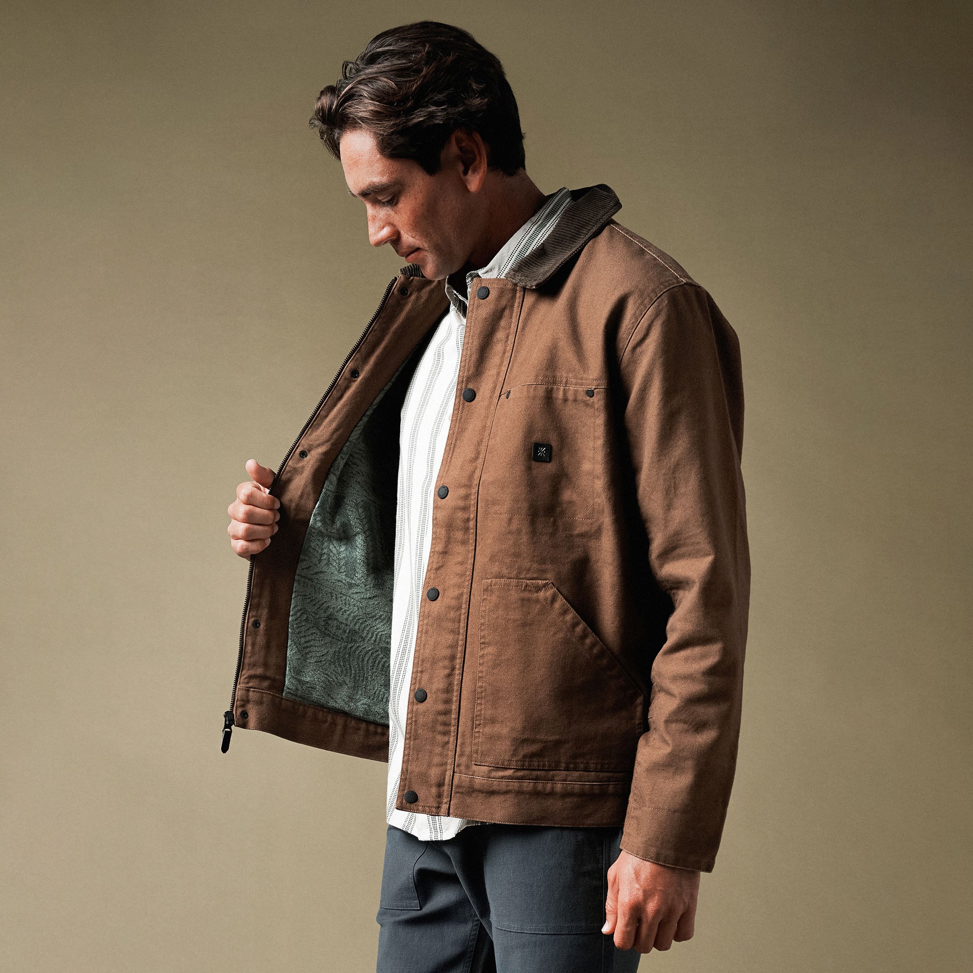 Open Roads Waxed Canvas Jacke - Otter
