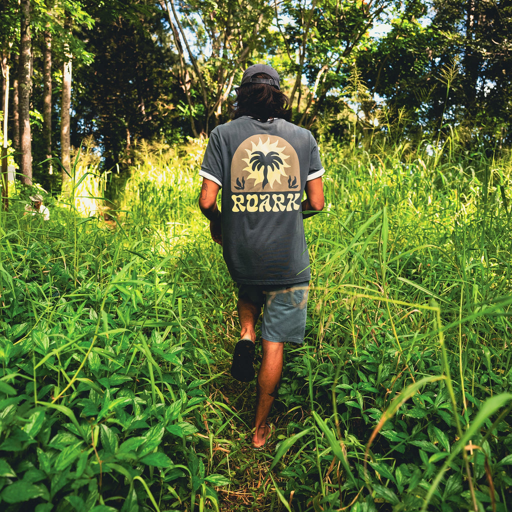 Palm Premium-T-Shirt - Holzkohle