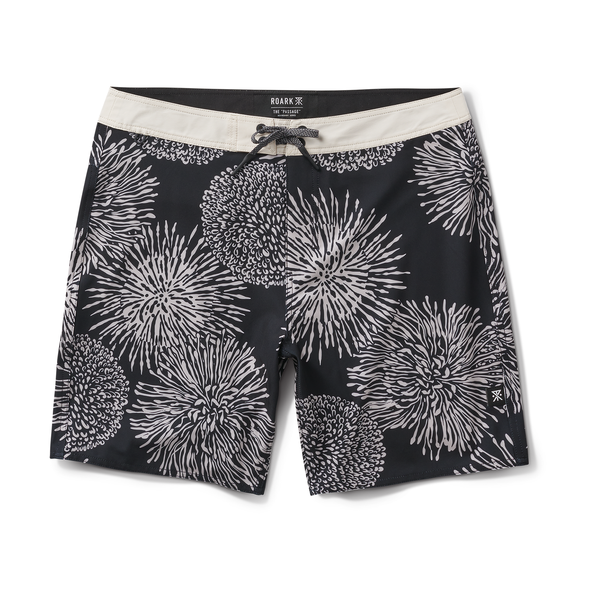Passage 18,5' Boardshorts - Schwarze Florale