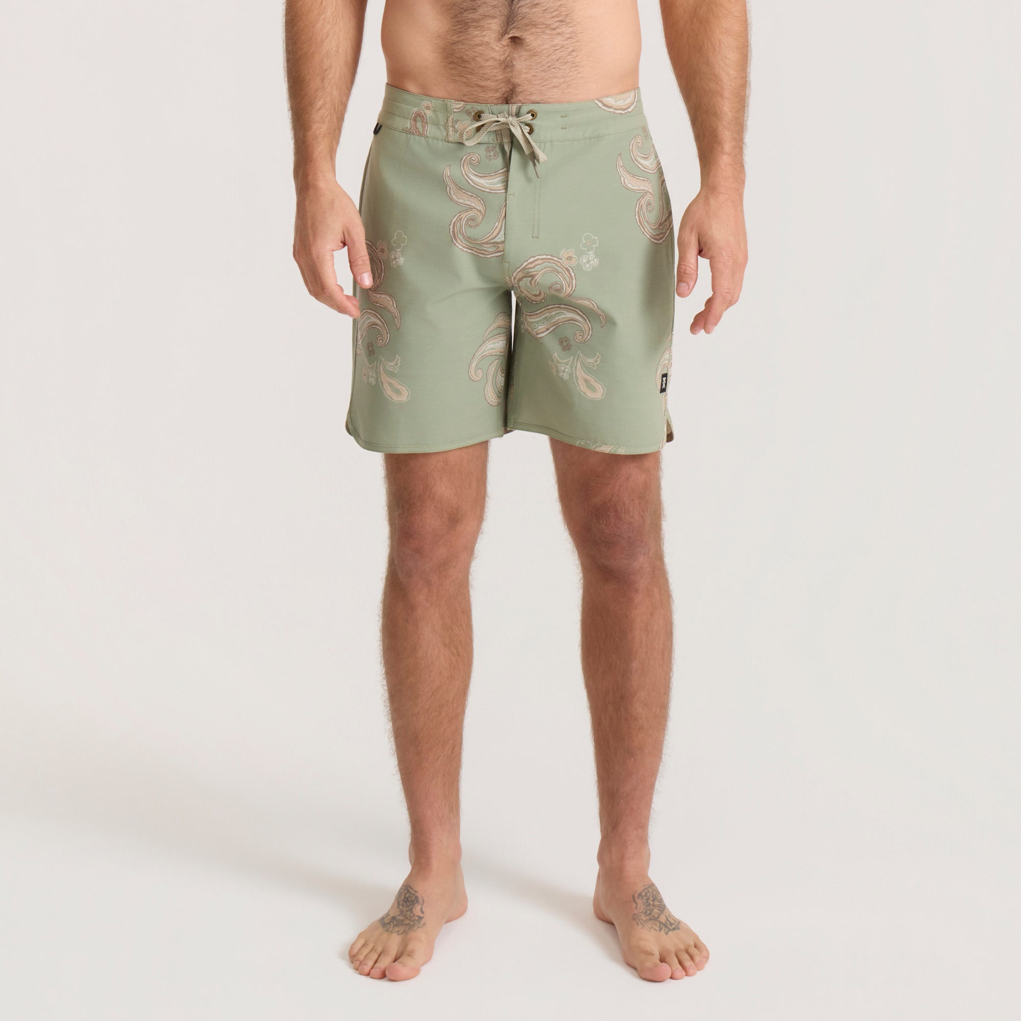 Chiller Scallop 17' Boardshorts - Dusty Sage