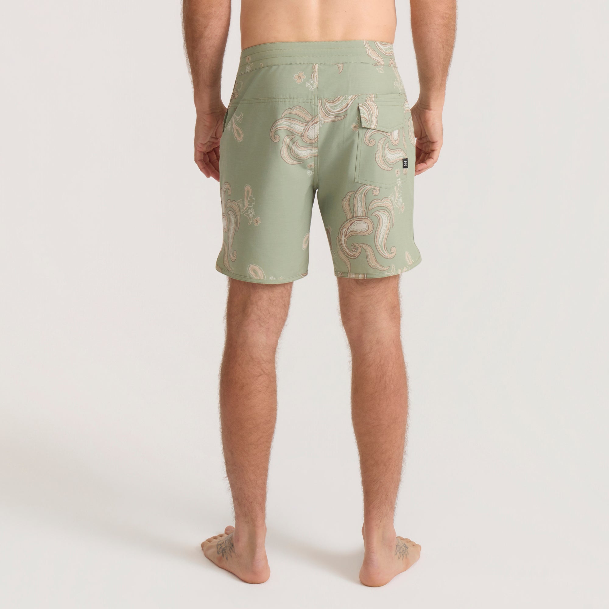 Chiller Scallop 17' Boardshorts - Dusty Sage