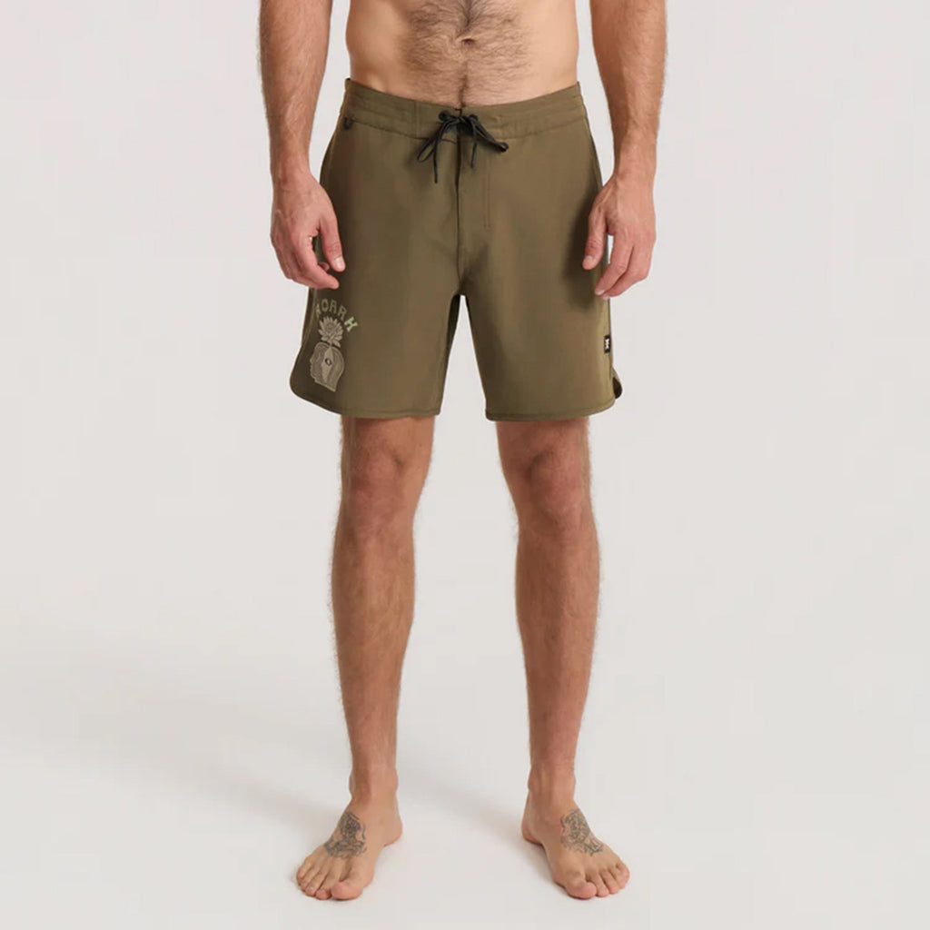 Chiller Scallop 17' Boardshorts - Militärisch