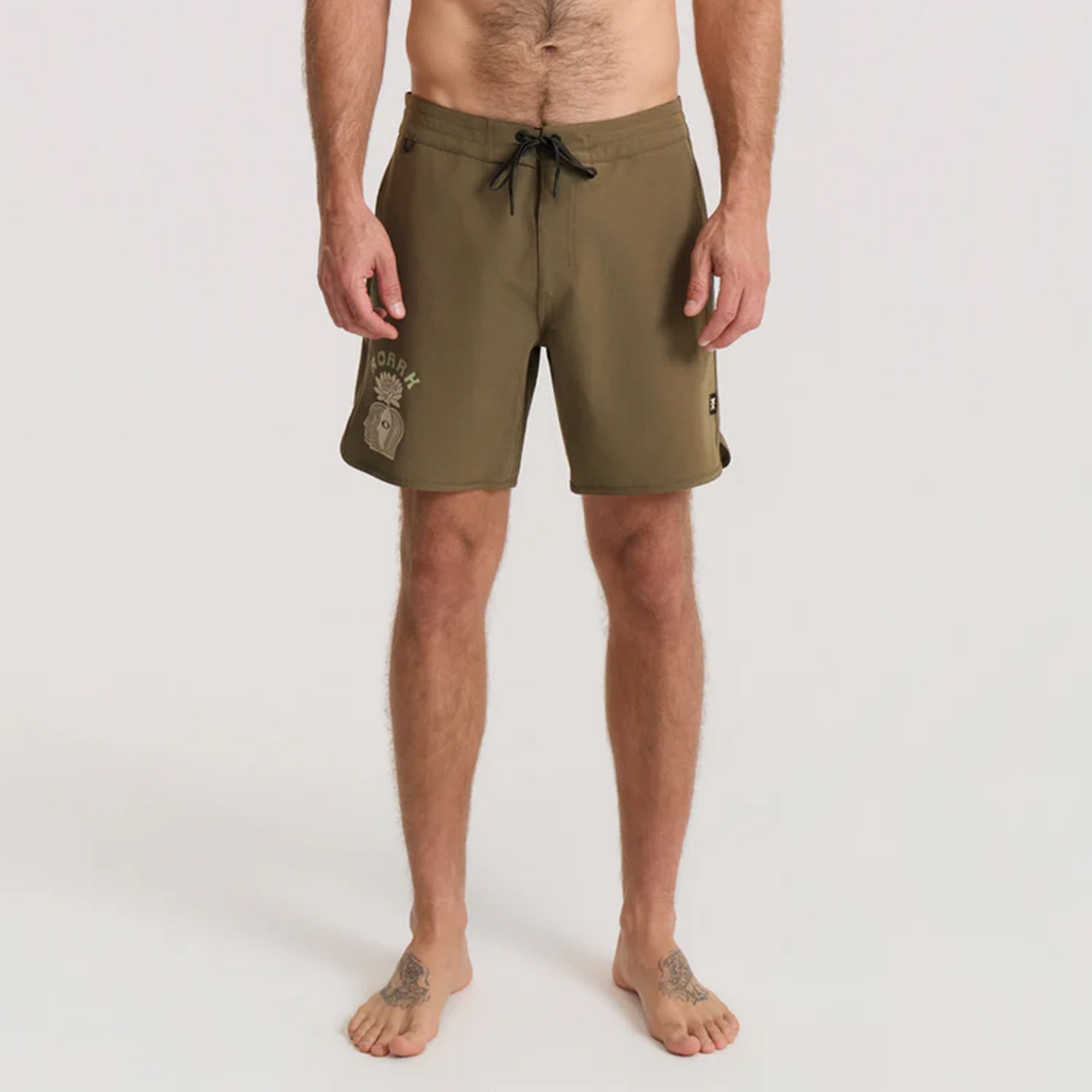 Chiller Scallop 17' Boardshorts - Militärisch