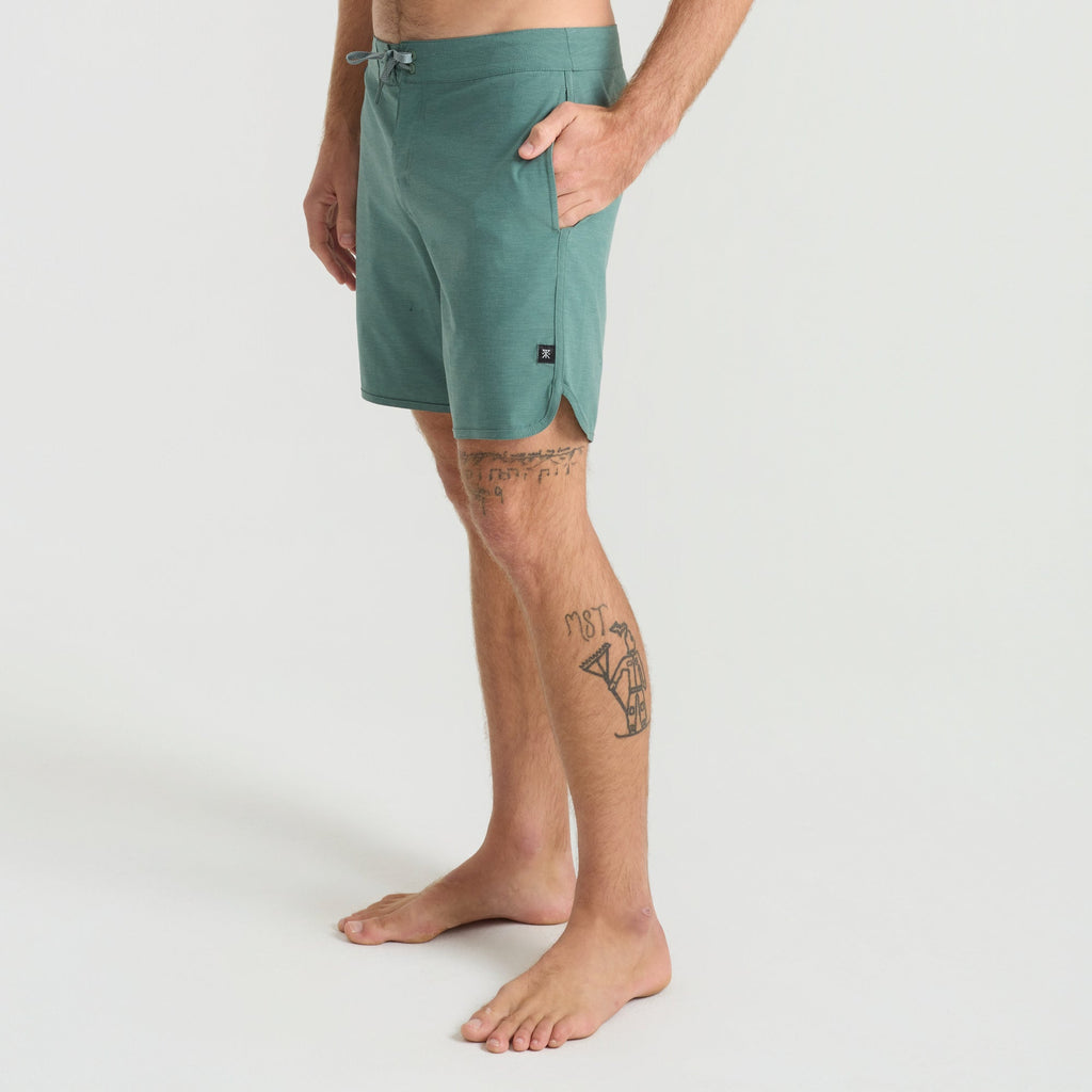 Chiller Scallop 17' Boardshorts - Schiefergrün