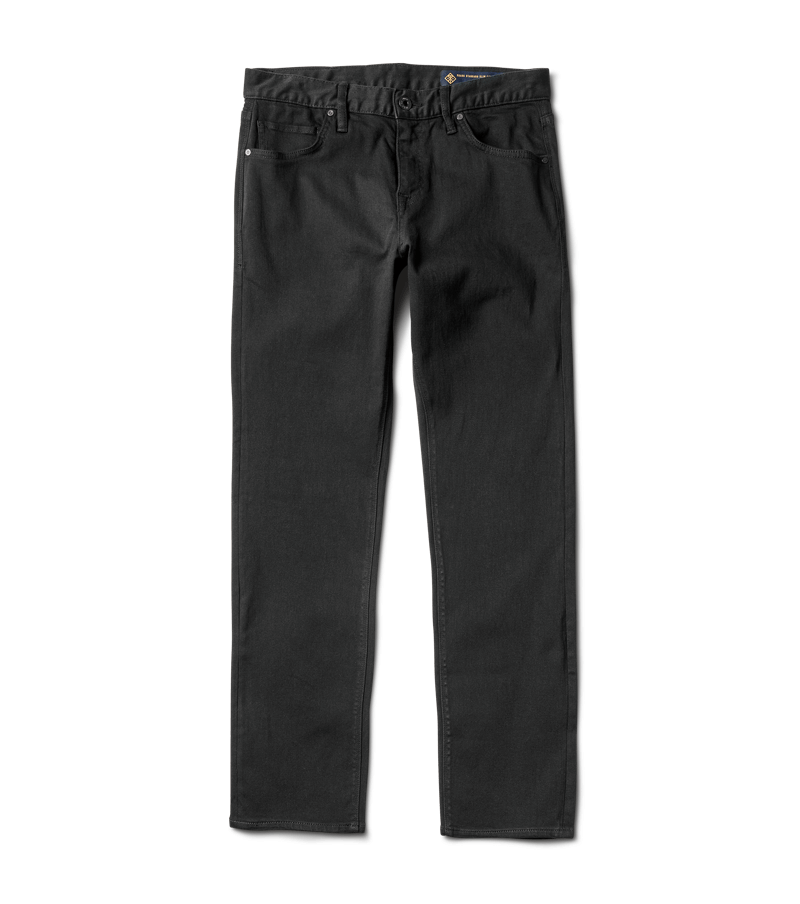 HWY 133 Slim Straight Broken Twill Jeans - Schwarz