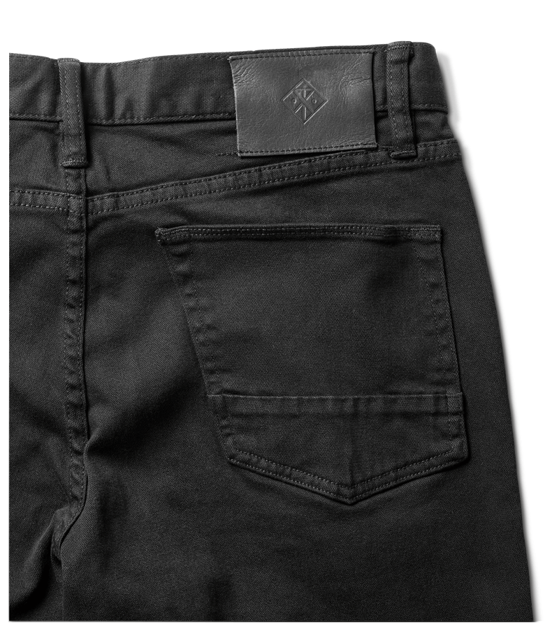 HWY 133 Slim Straight Broken Twill Jeans - Schwarz