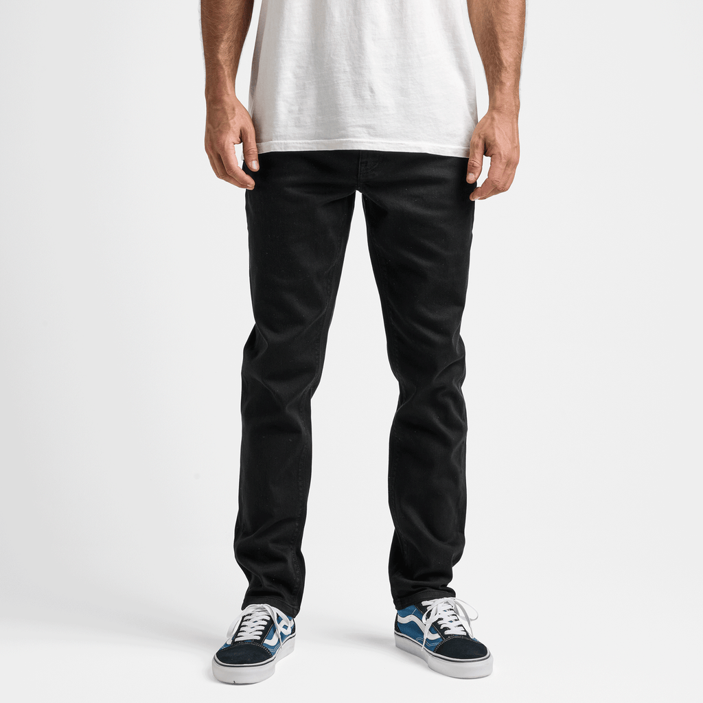 HWY 133 Slim Straight Broken Twill Jeans - Schwarz