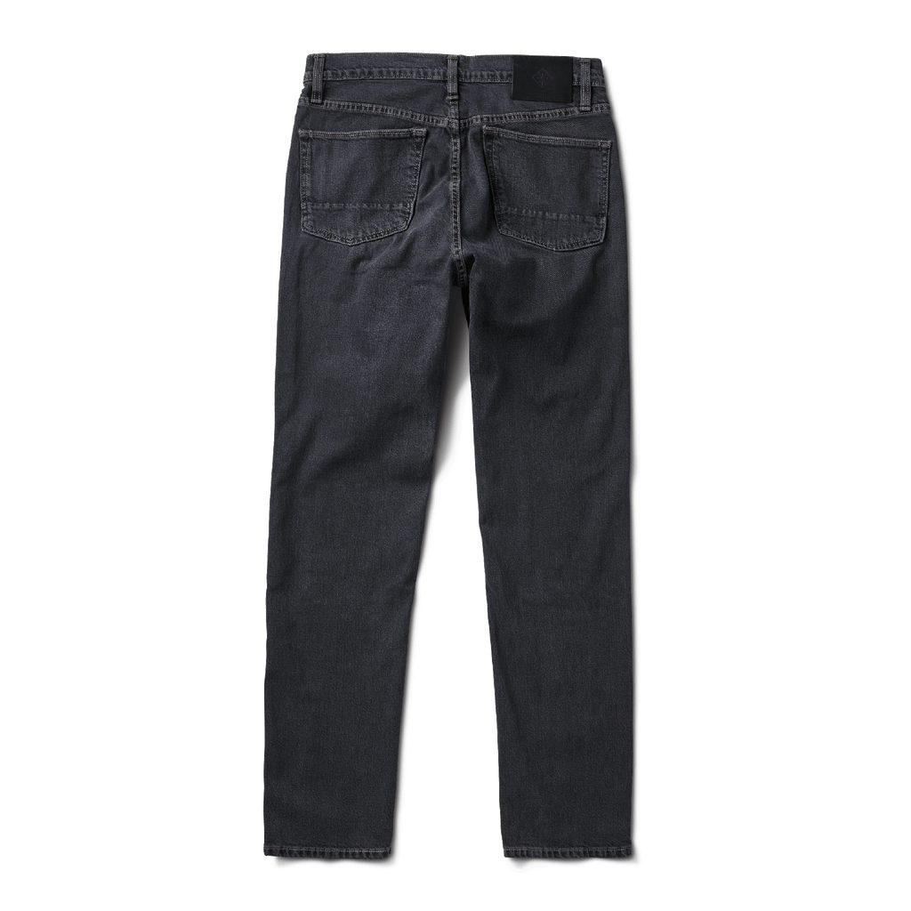 HWY 133 Slim Straight Denim Jeans - Verschlissenes Blaues Schwarz