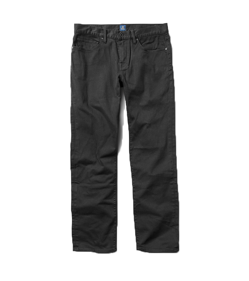 HWY 128 Straight Fit Broken Twill Jeans - Schwarz