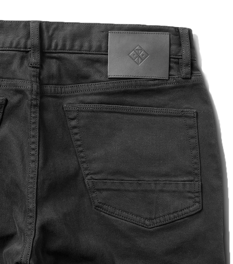 HWY 128 Straight Fit Broken Twill Jeans - Schwarz