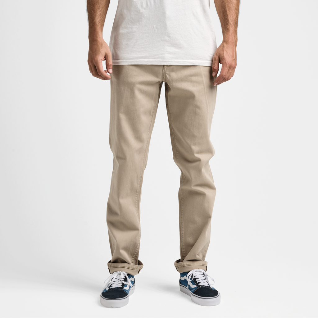 HWY 128 Straight Fit Broken Twill Jeans - Wüste Khaki