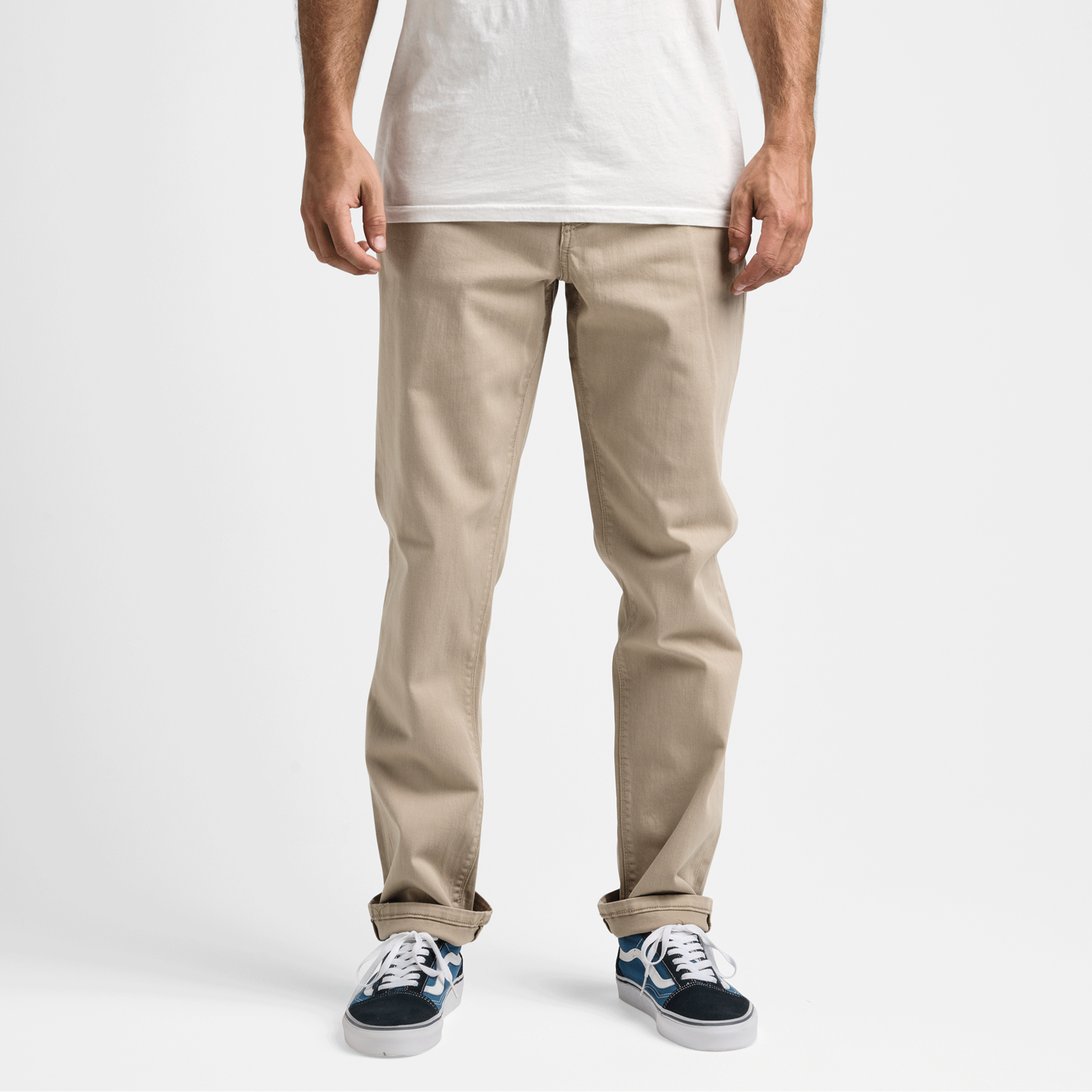 HWY 128 Straight Fit Broken Twill Jeans - Wüste Khaki