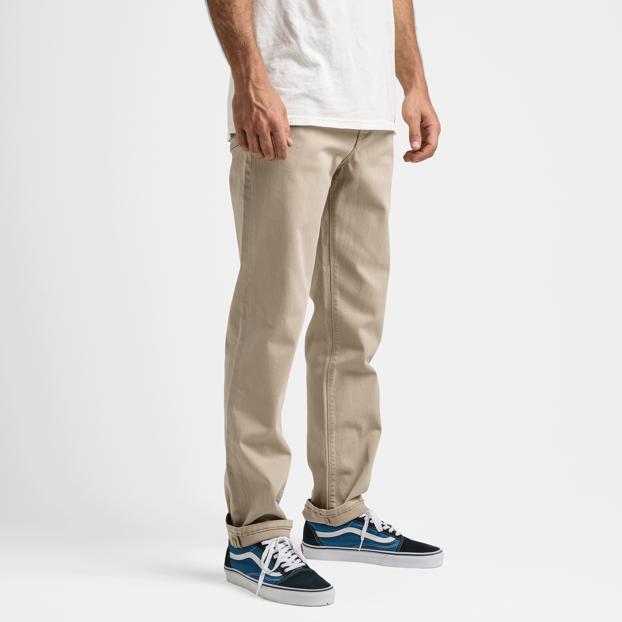 HWY 128 Straight Fit Broken Twill Jeans - Wüste Khaki