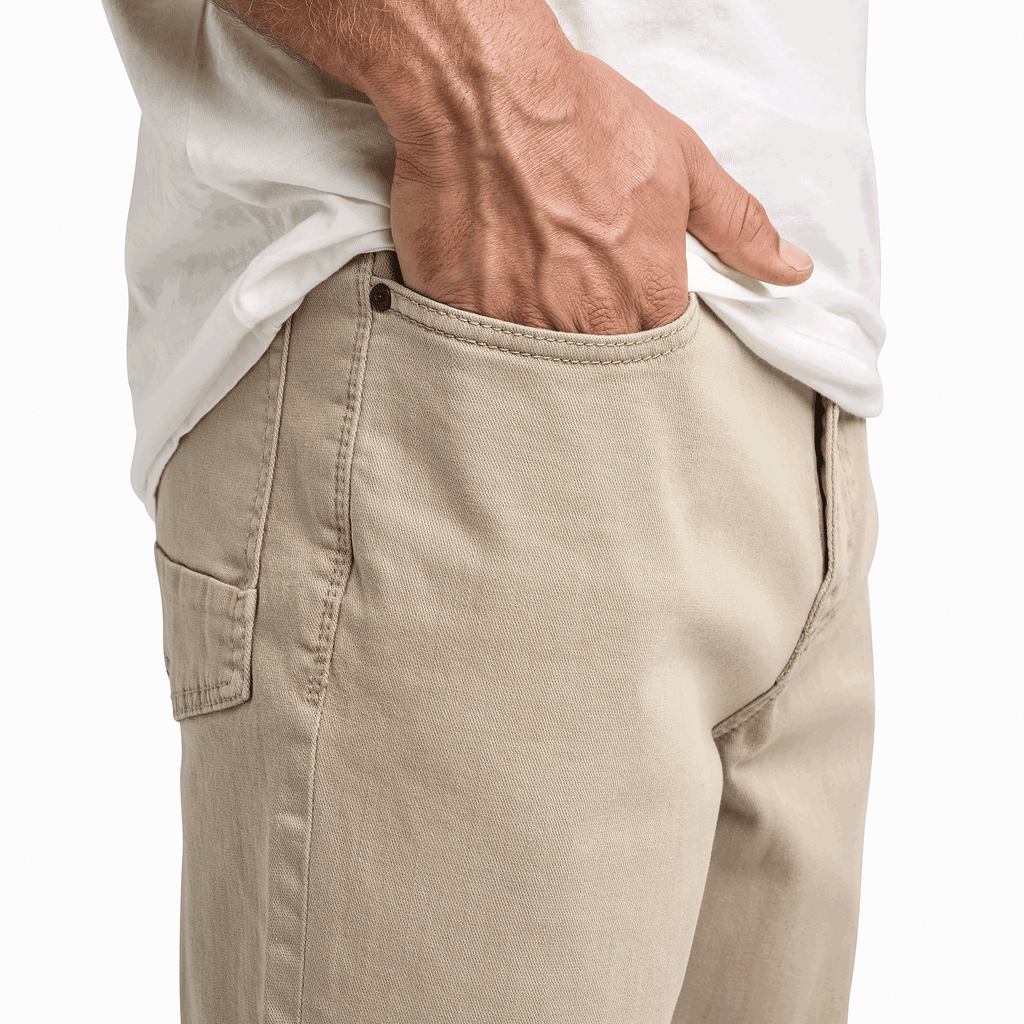 HWY 128 Straight Fit Broken Twill Jeans - Wüste Khaki