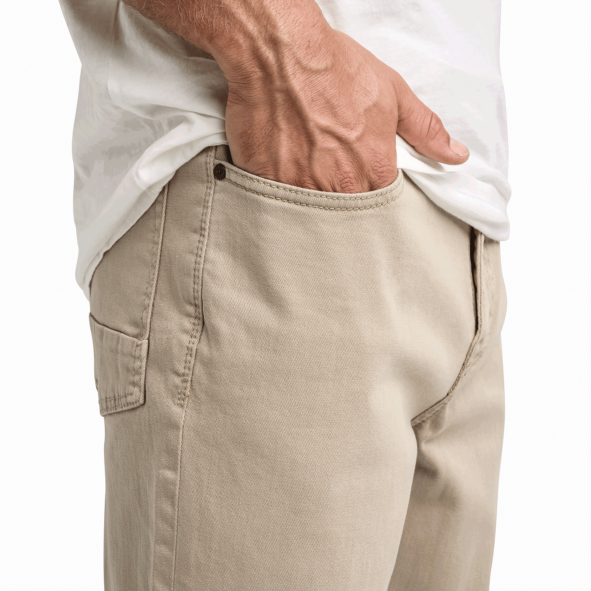 HWY 128 Straight Fit Broken Twill Jeans - Wüste Khaki
