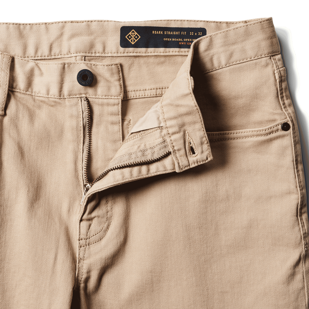 HWY 128 Straight Fit Broken Twill Jeans - Wüste Khaki