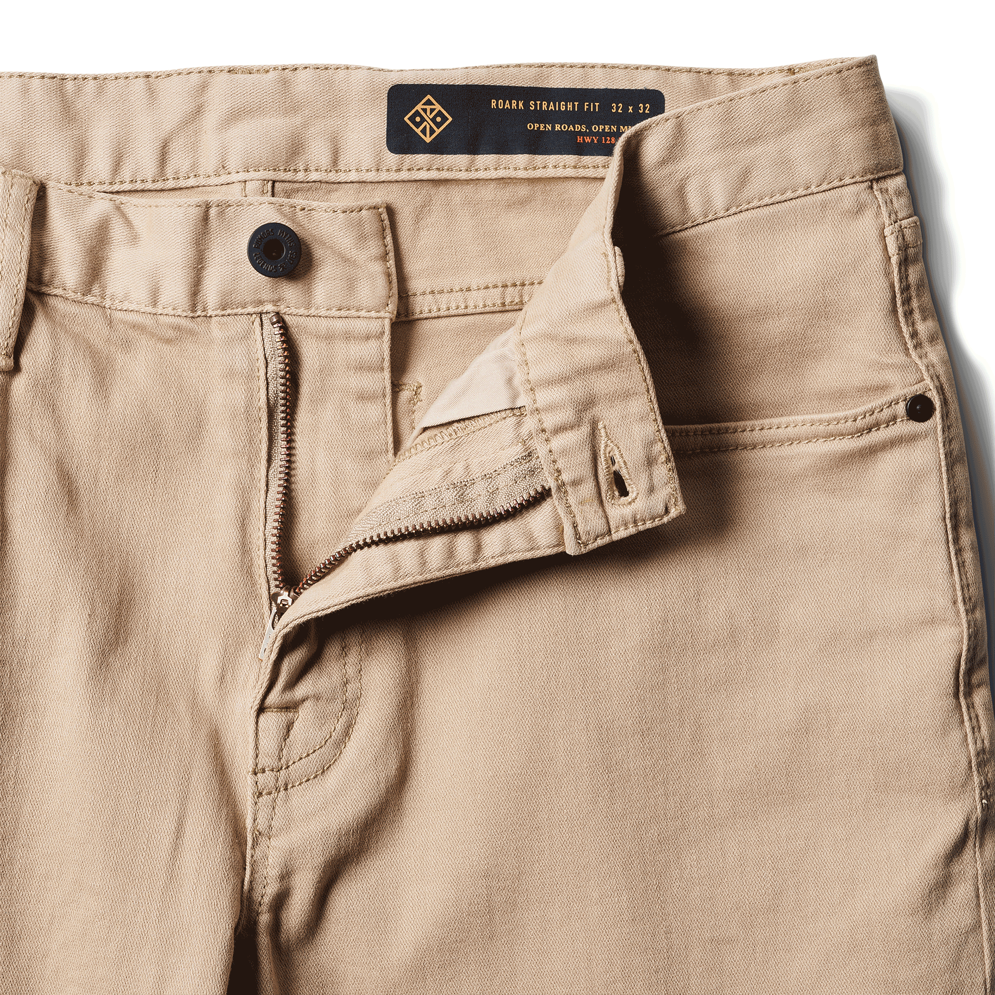 HWY 128 Straight Fit Broken Twill Jeans - Wüste Khaki