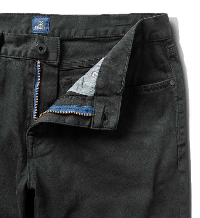 HWY 128 5-Taschen gebrochen Twill Denim - Schwarz