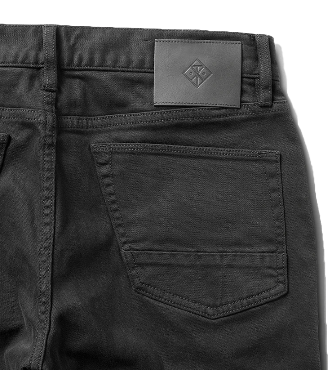 HWY 128 5-Taschen gebrochen Twill Denim - Schwarz