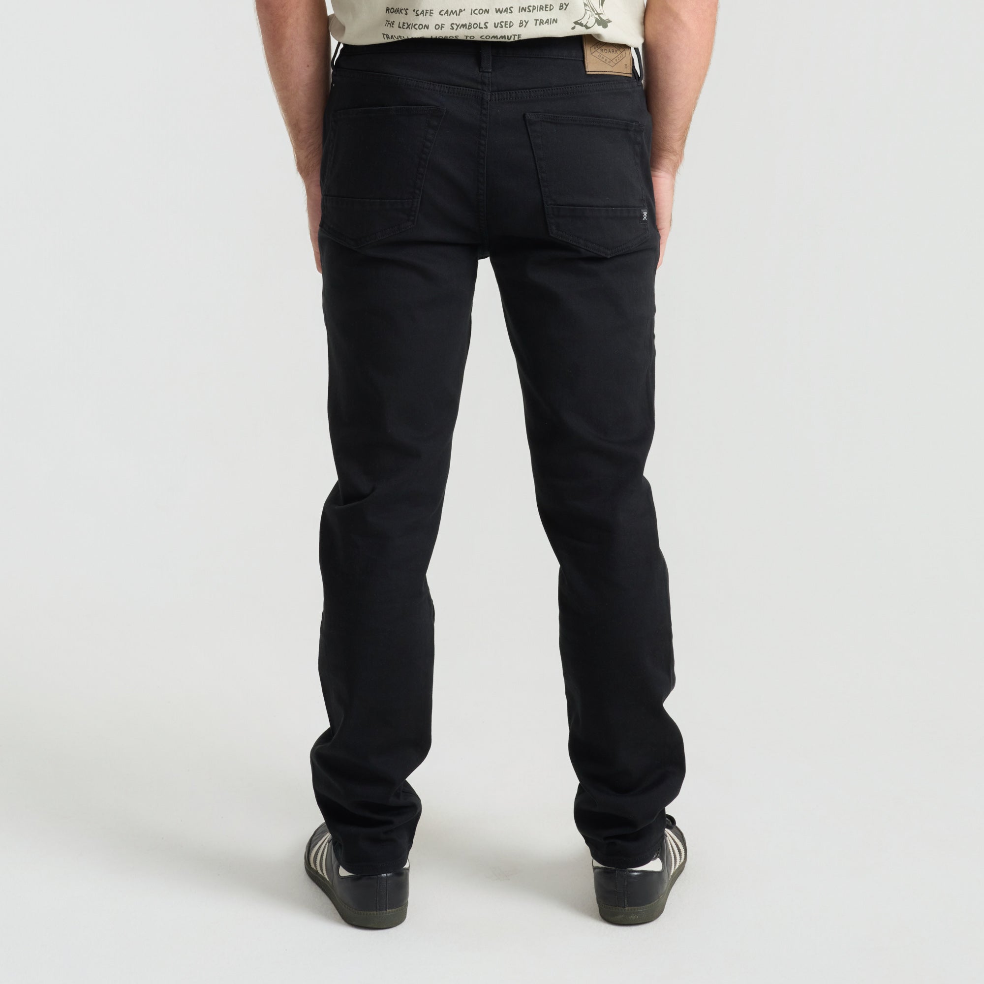 HWY 128 5-Taschen gebrochen Twill Denim - Schwarz