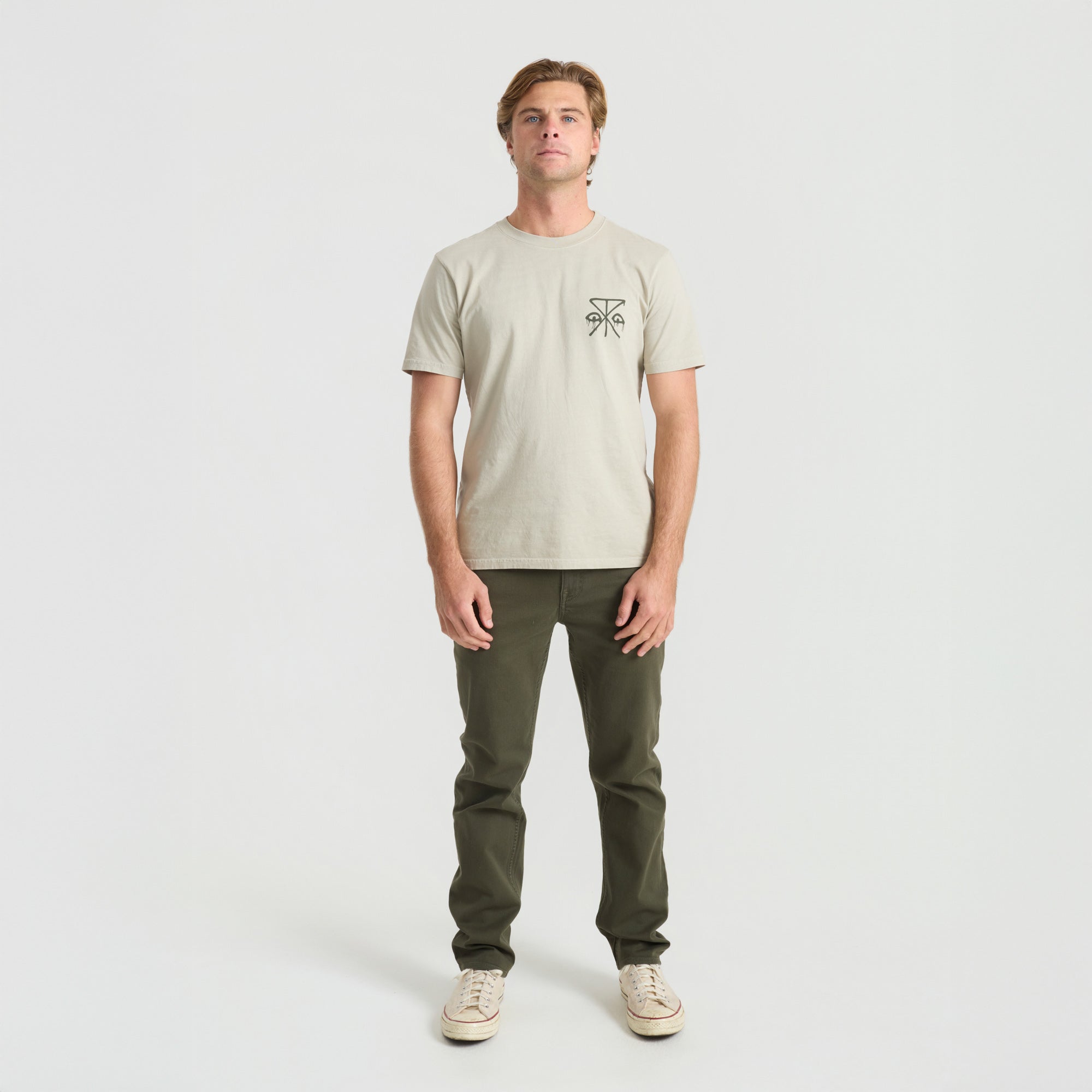 HWY 128 5-Taschen gebrochen Twill Denim - Militär