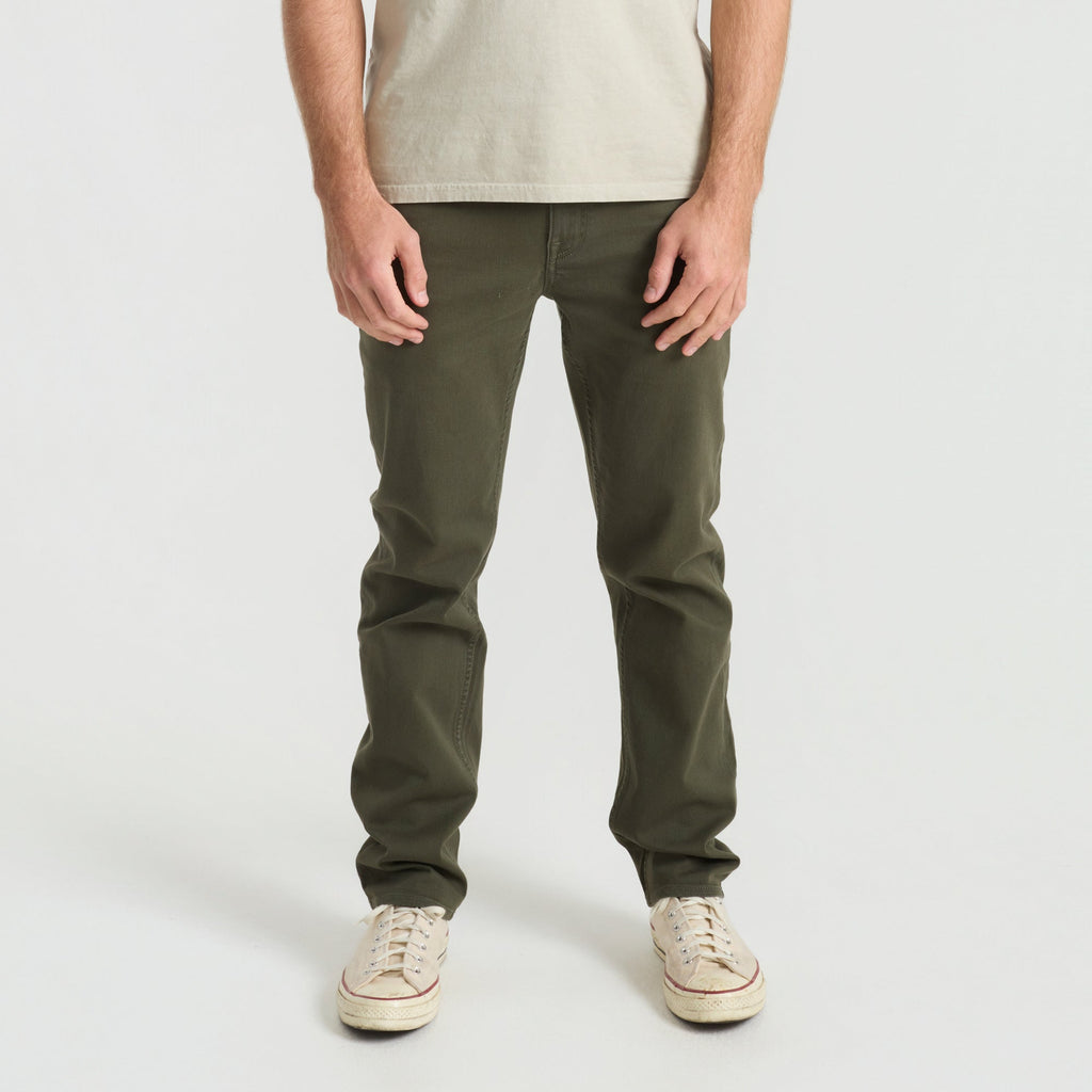 HWY 128 5-Taschen gebrochen Twill Denim - Militär