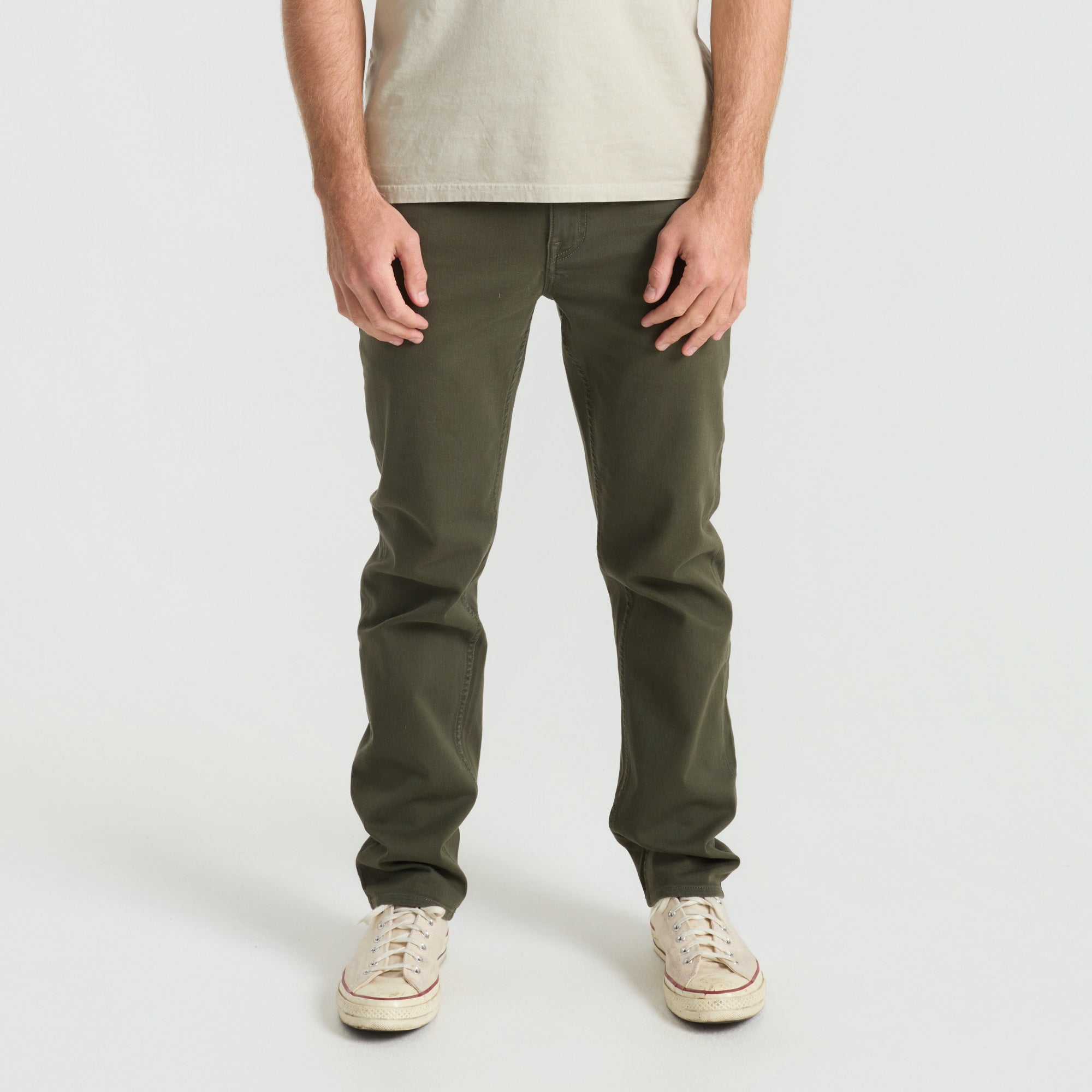 HWY 128 5-Taschen gebrochen Twill Denim - Militär