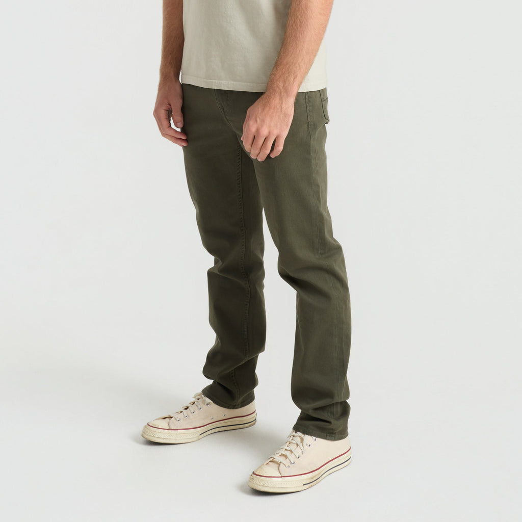 HWY 128 5-Taschen gebrochen Twill Denim - Militär