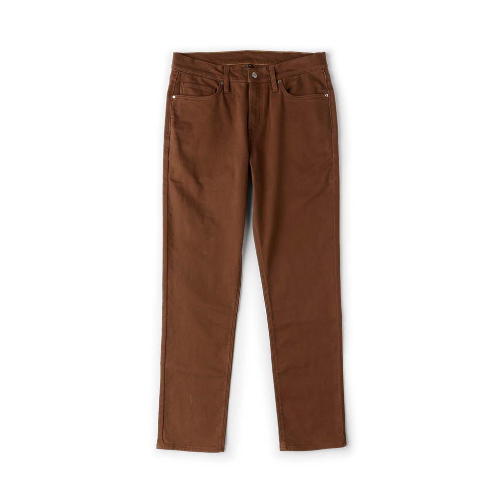 HWY 128 5-Taschen gebrochen Twill Denim – Rust Braun